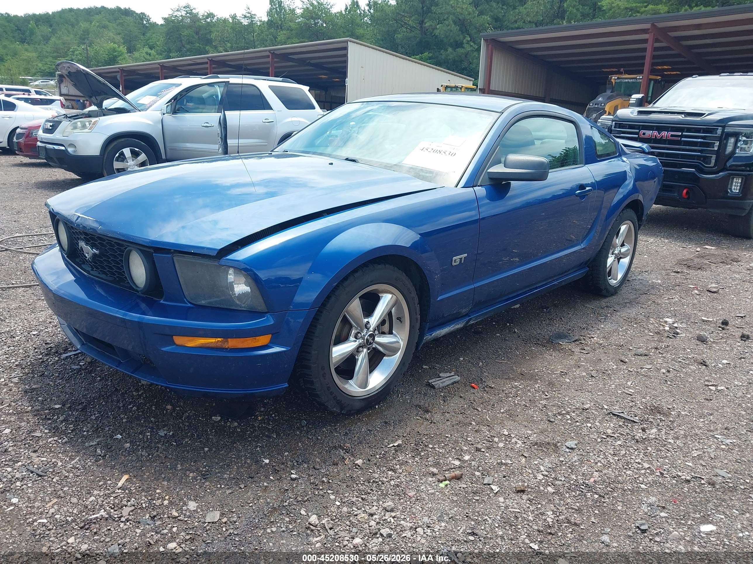 2006 Ford Mustang Gt Blue vin: 1ZVFT82H065217074