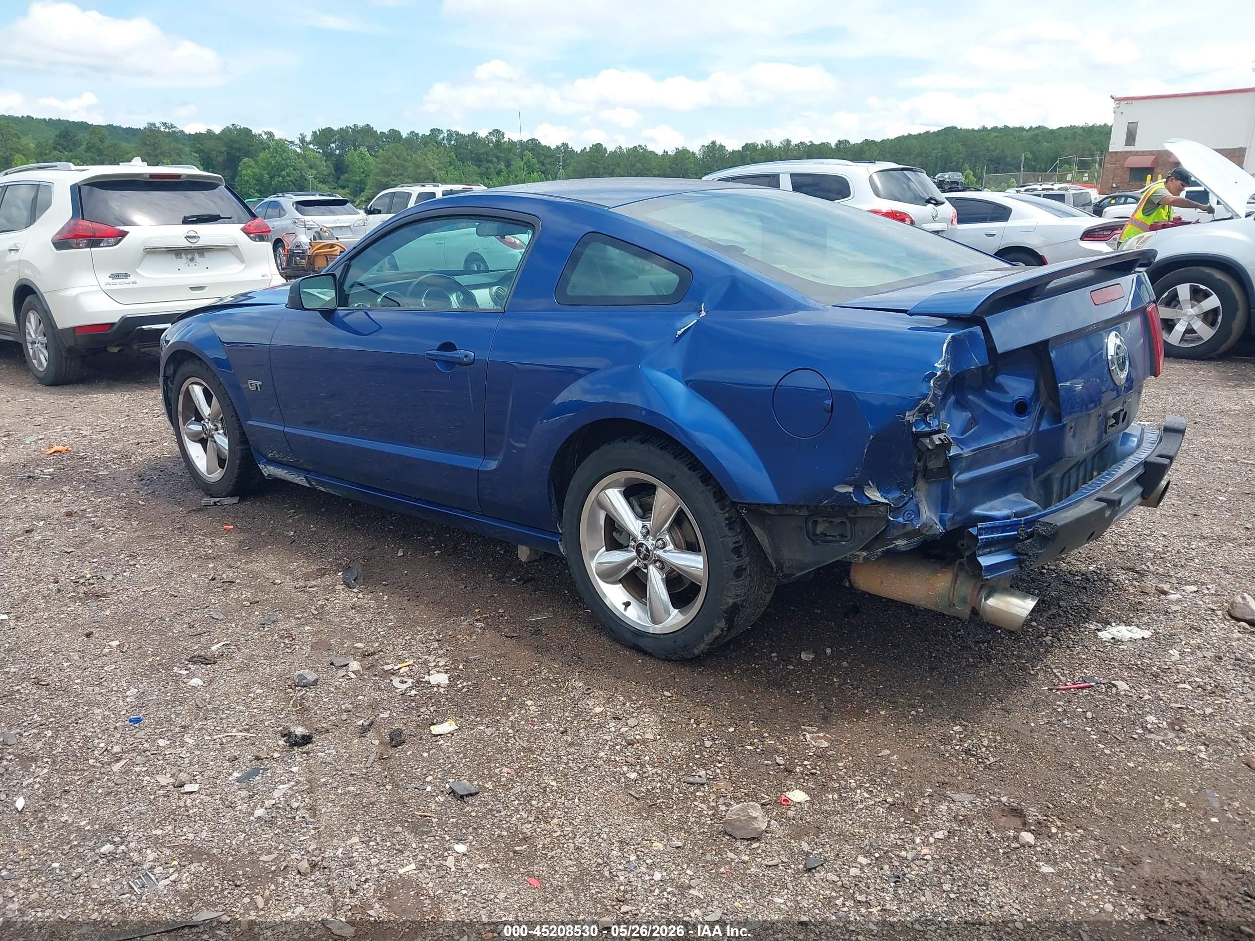 2006 Ford Mustang Gt Blue vin: 1ZVFT82H065217074