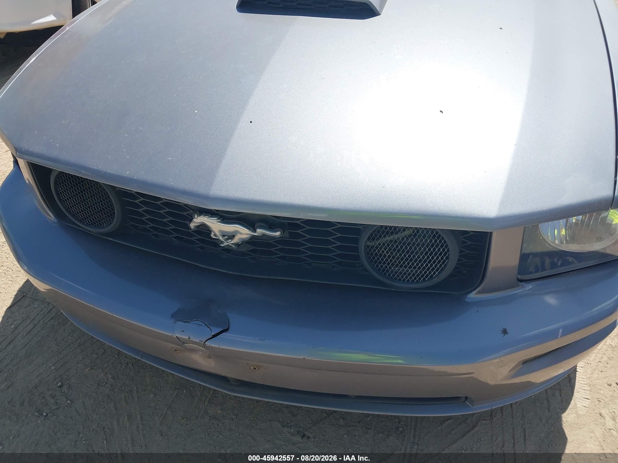 2007 Ford Mustang Gt Deluxe/gt Premium Серый vin: 1ZVFT82H075242672