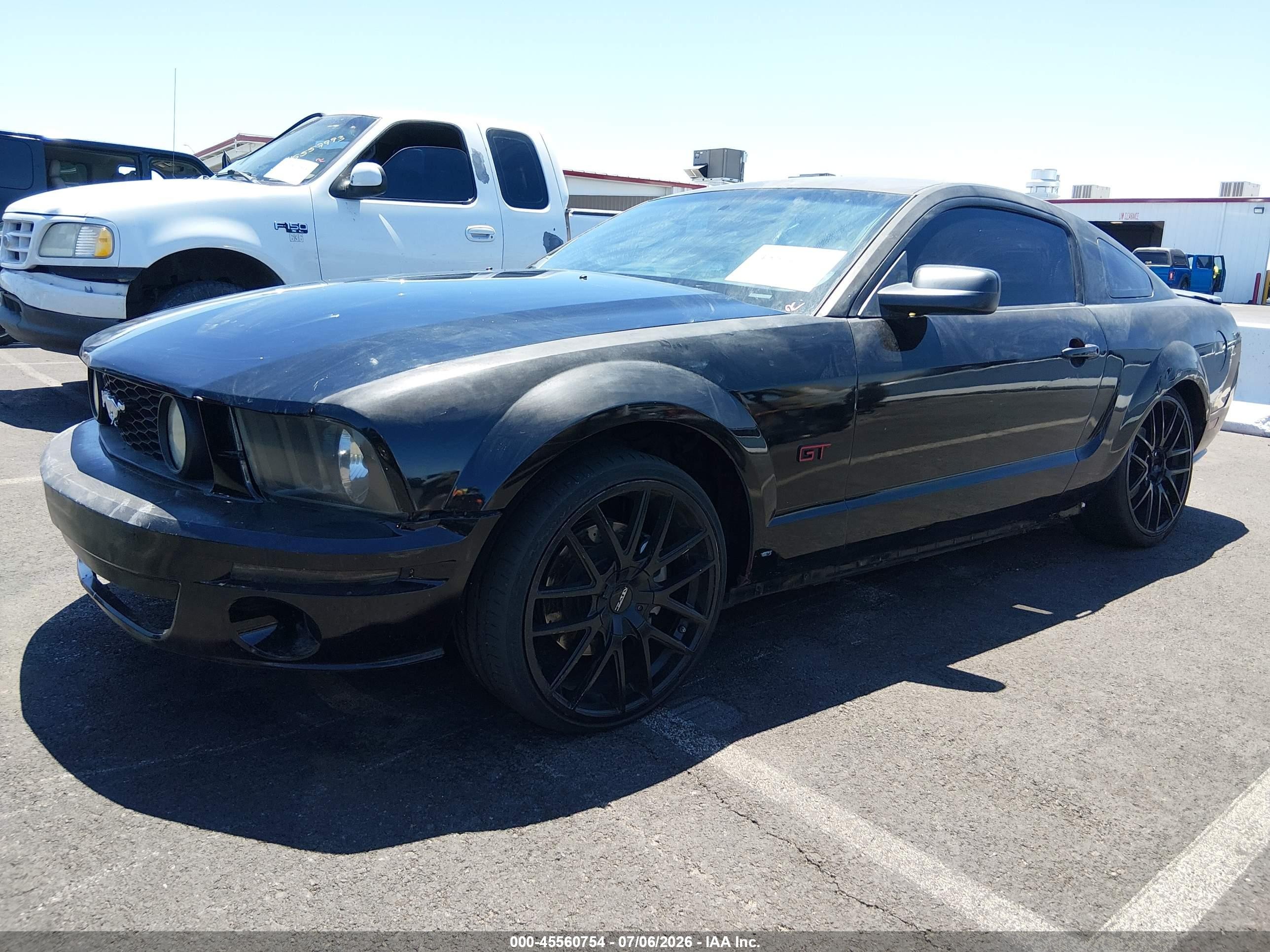 2006 Ford Mustang Gt Black vin: 1ZVFT82H165214975