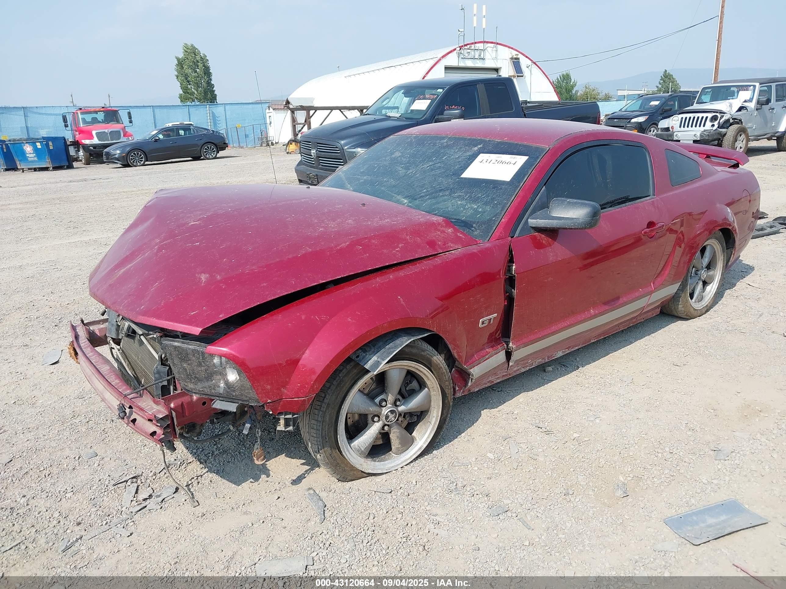 2006 Ford Mustang Gt Red vin: 1ZVFT82H265164720