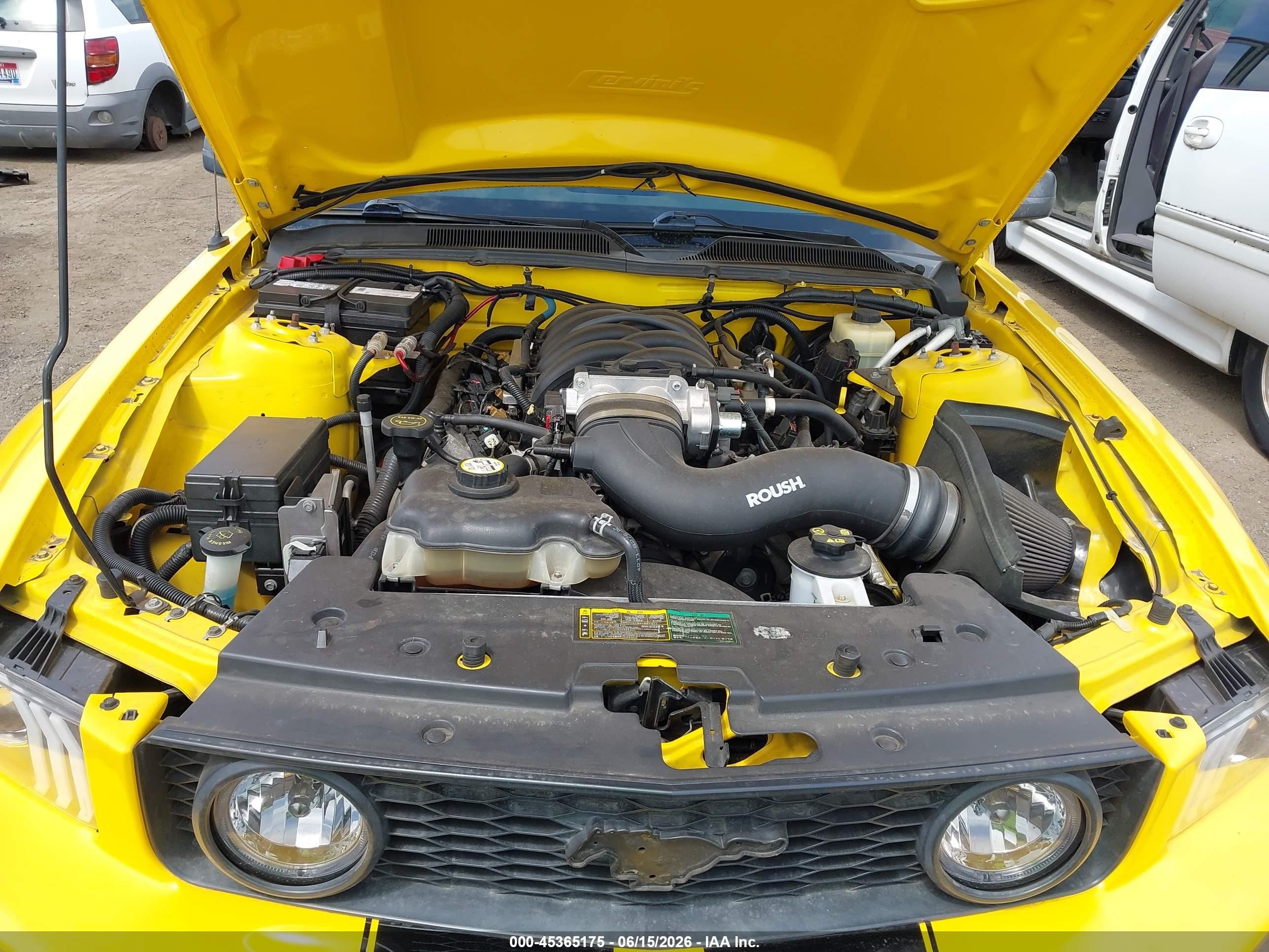 2006 Ford Mustang Gt Yellow vin: 1ZVFT82H265190654