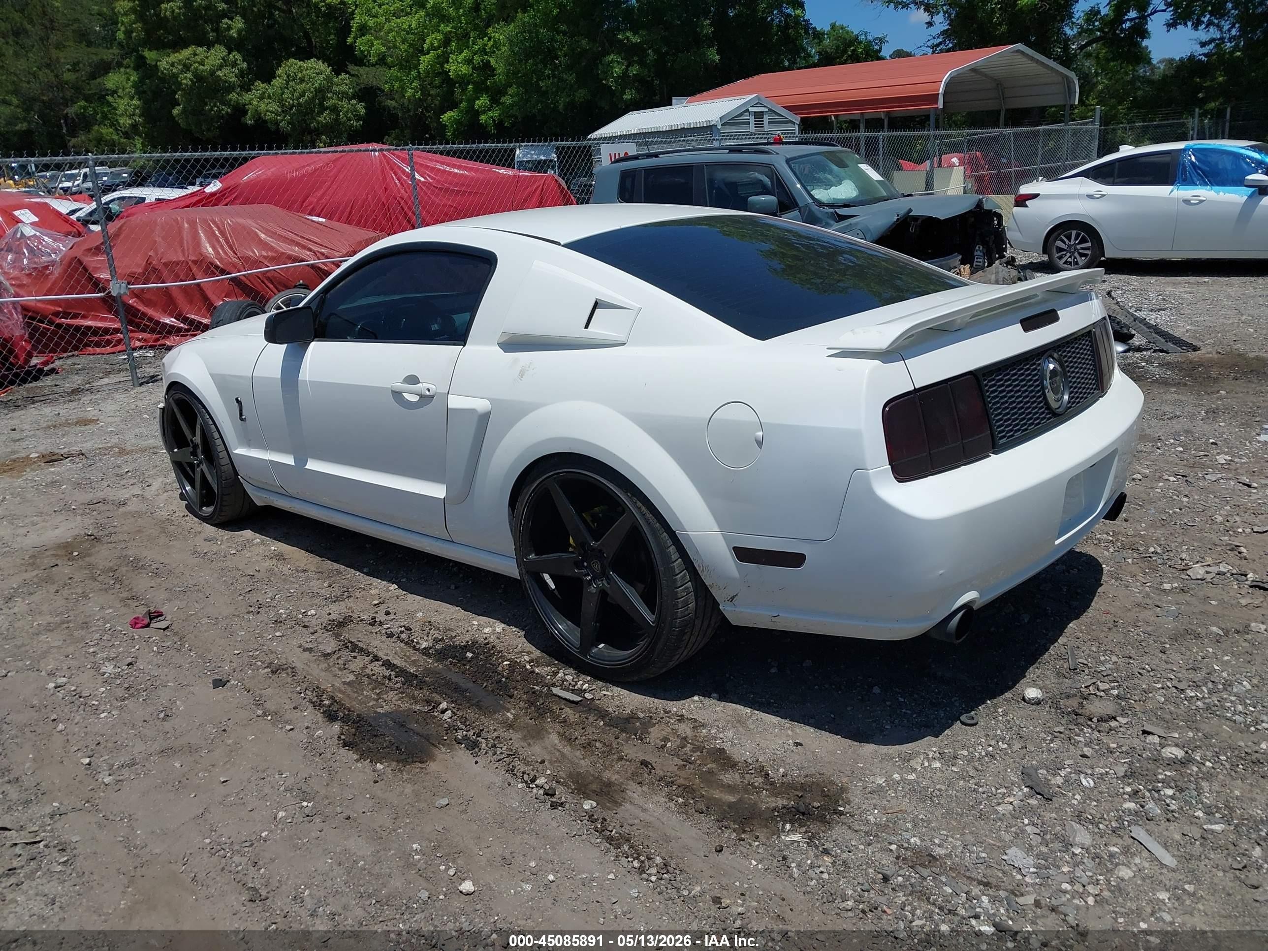 2006 Ford Mustang Gt White vin: 1ZVFT82H265259598