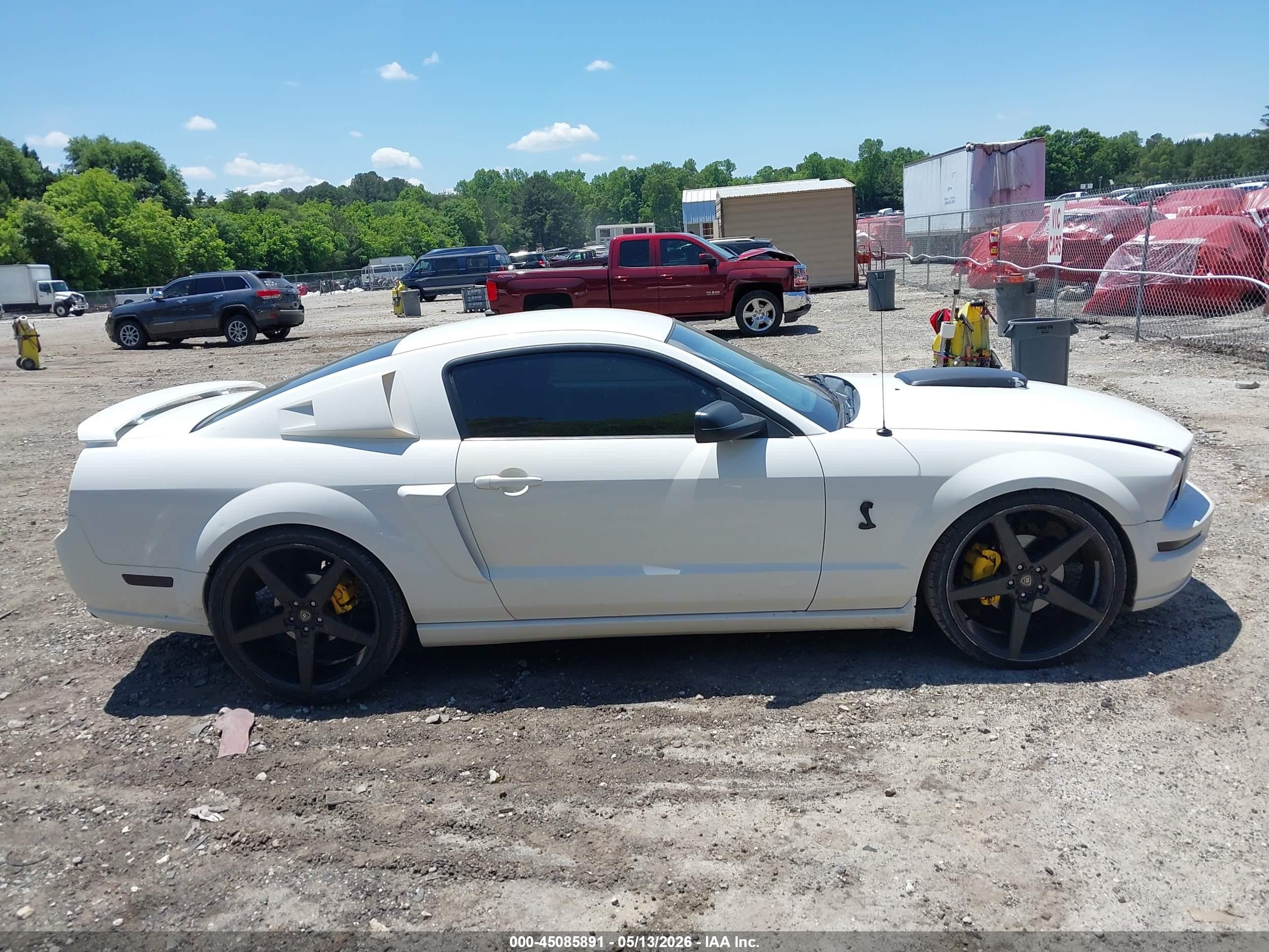 2006 Ford Mustang Gt White vin: 1ZVFT82H265259598
