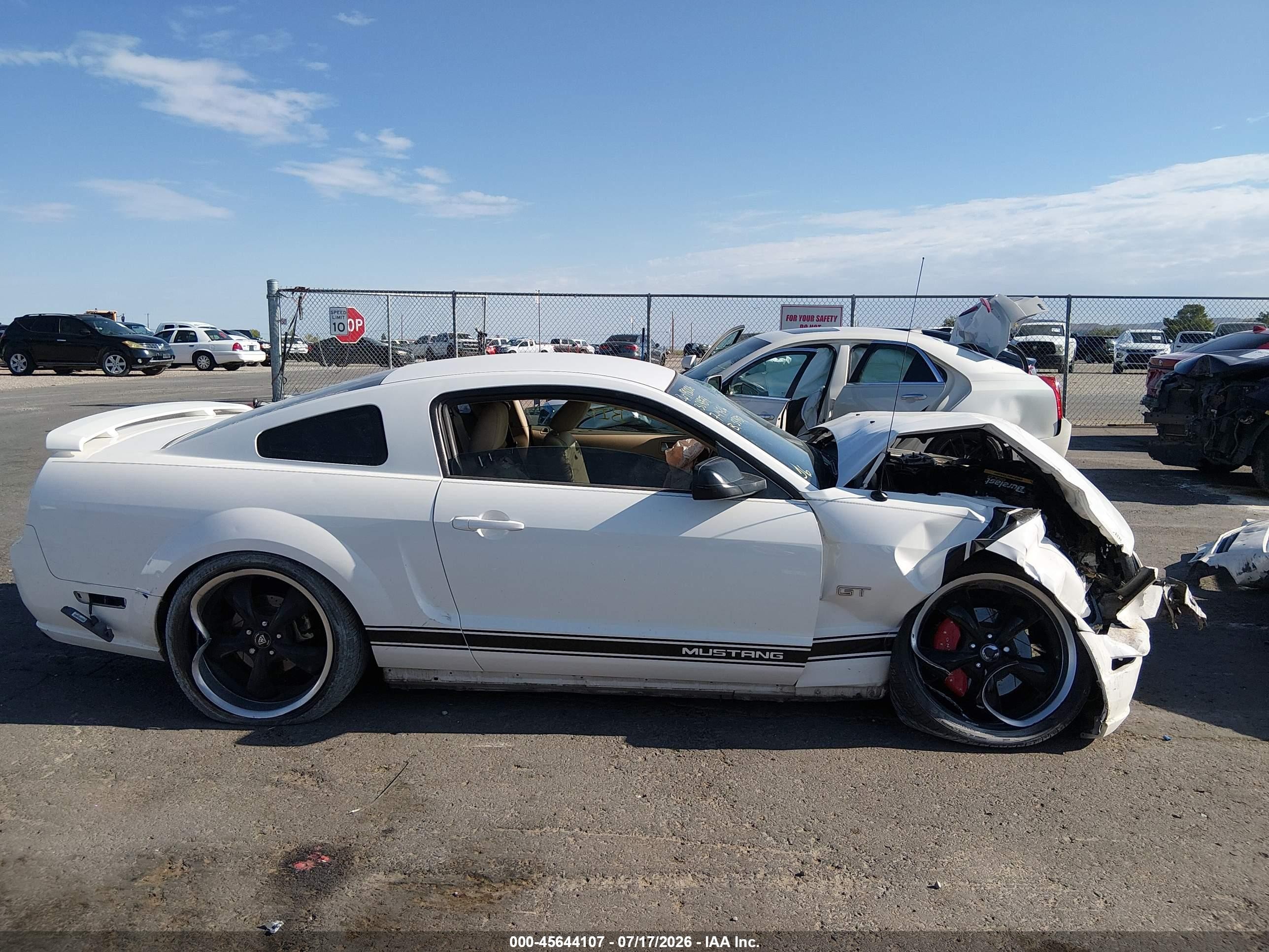 2006 Ford Mustang Gt White vin: 1ZVFT82H365215108