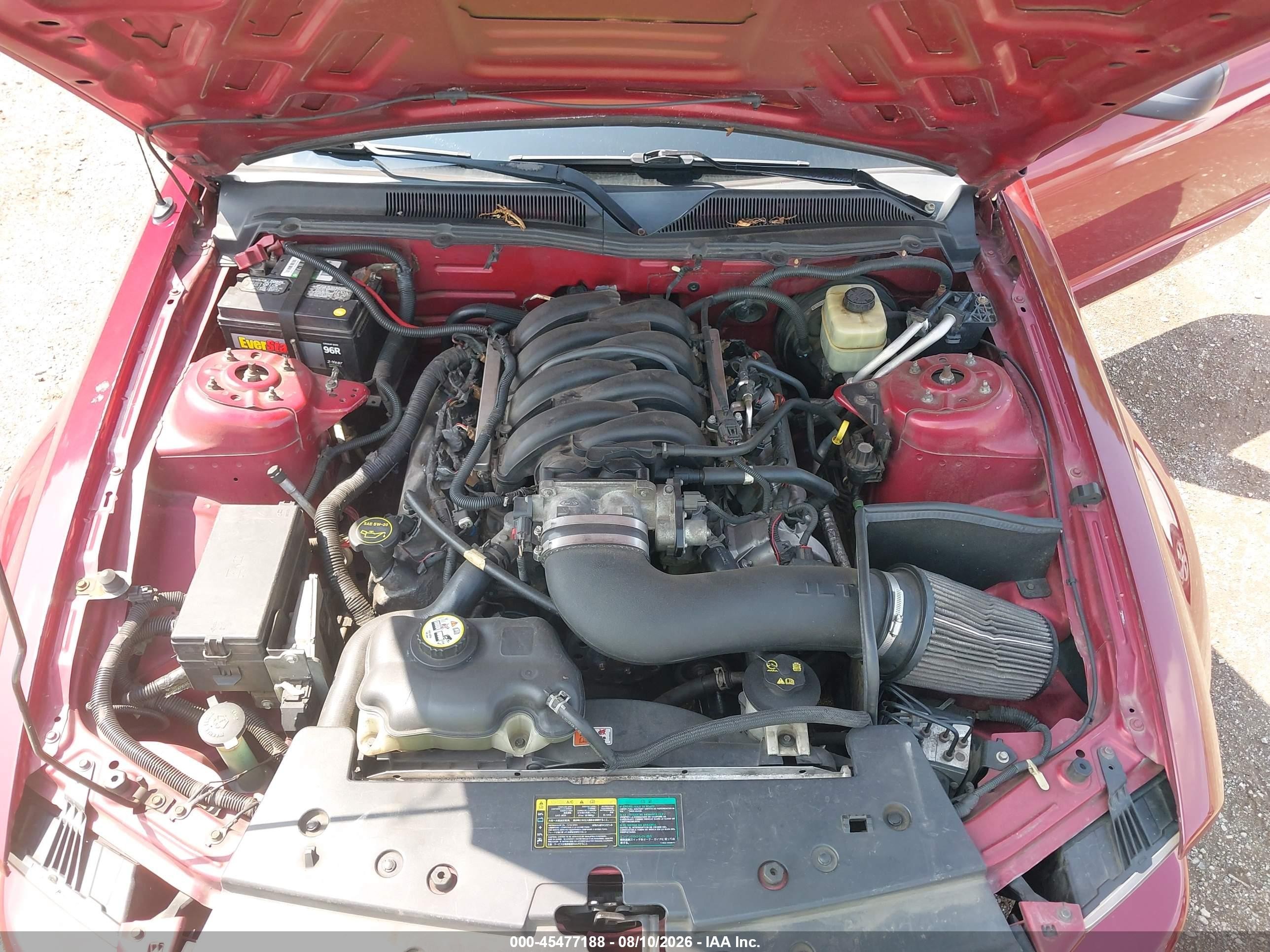 2005 Ford Mustang Gt Deluxe/gt Premium Red vin: 1ZVFT82H455131801