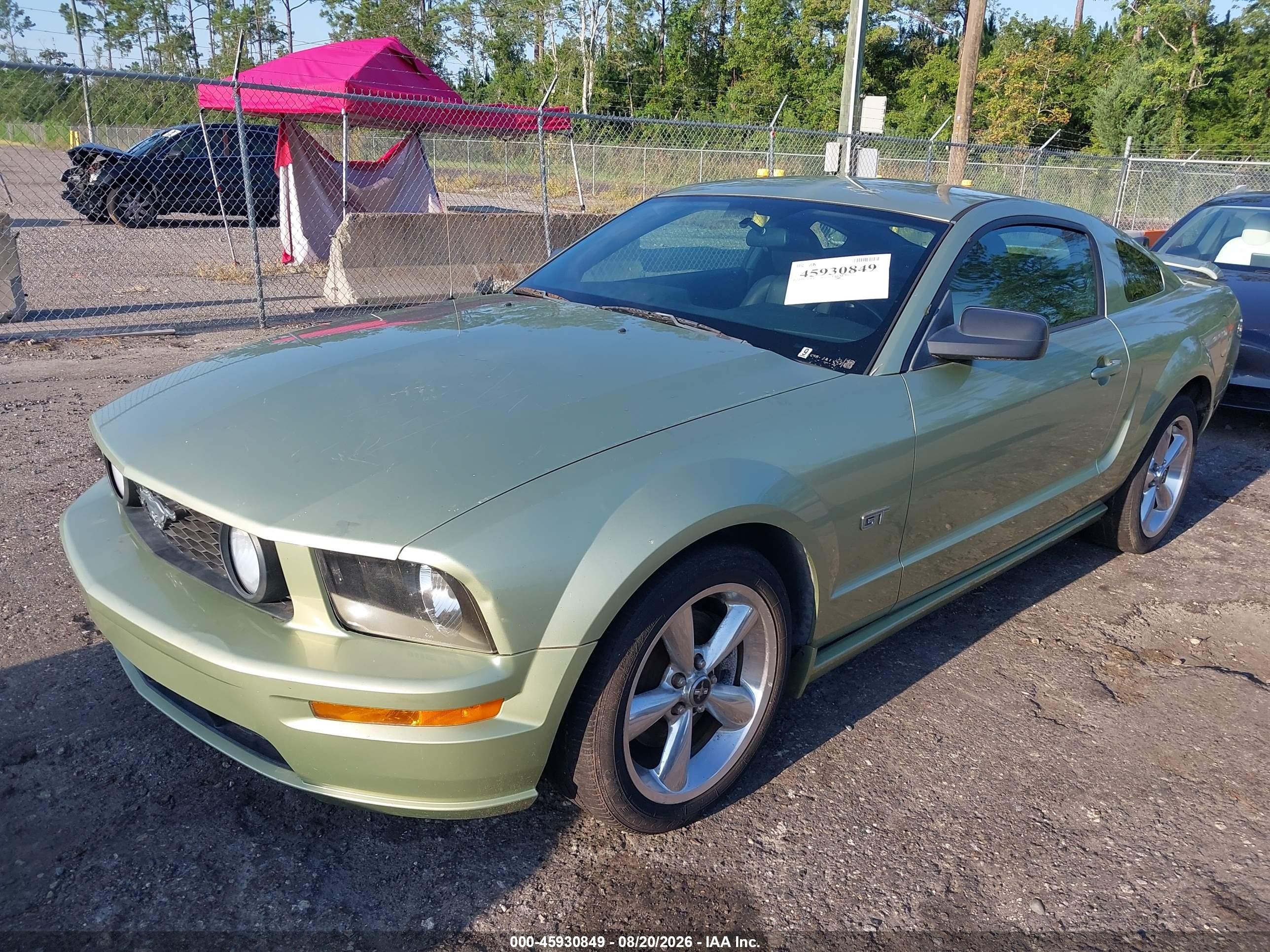 2006 Ford Mustang Gt Green vin: 1ZVFT82H465228370