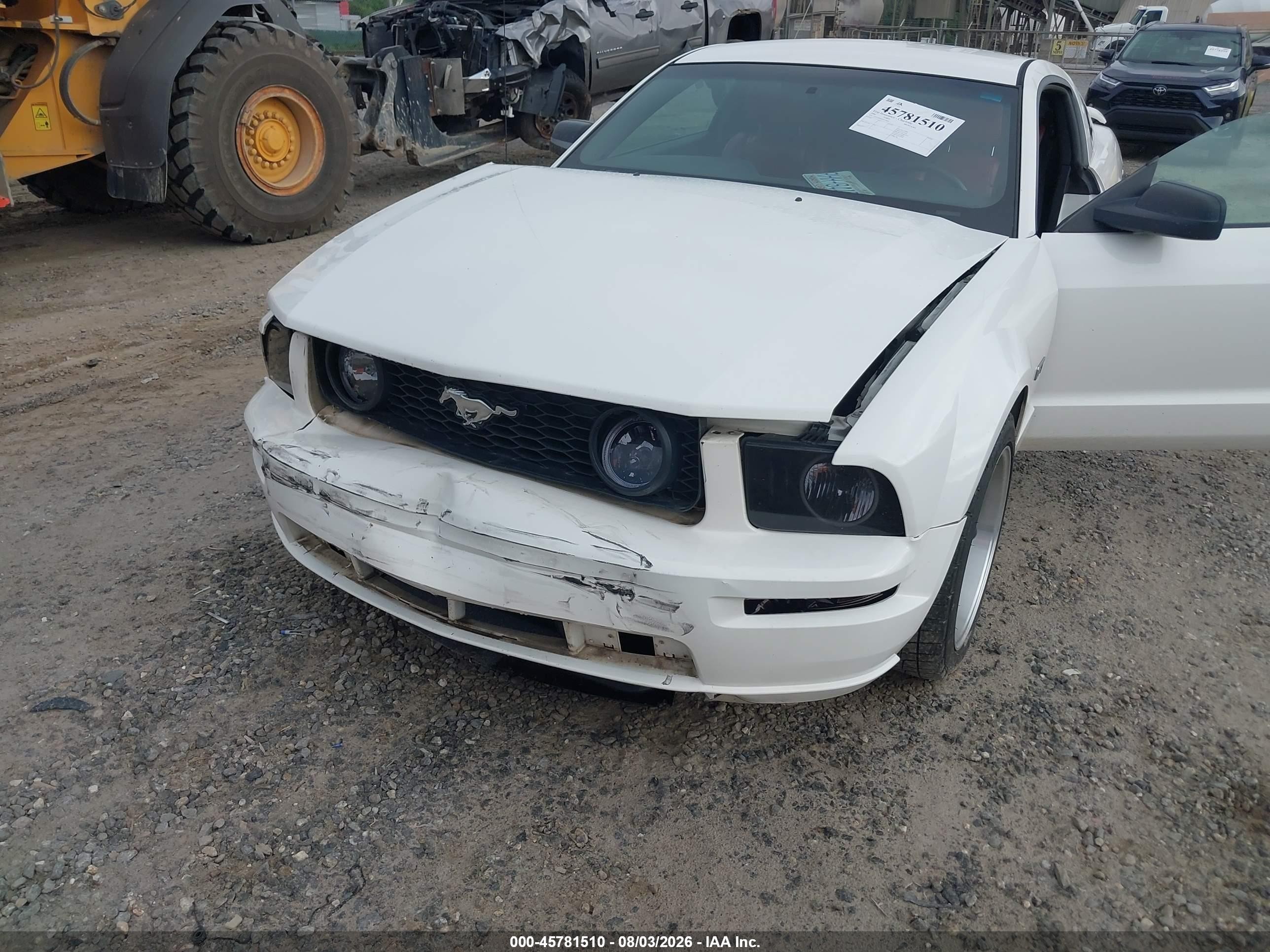 2006 Ford Mustang Gt White vin: 1ZVFT82H565179910