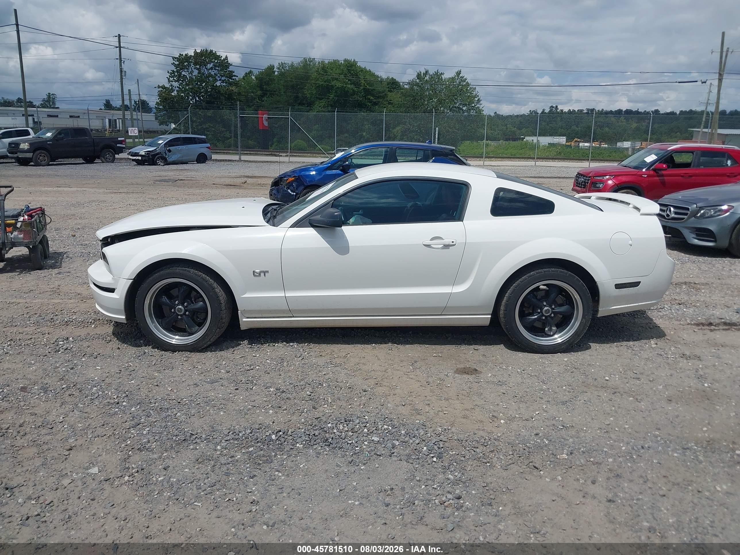 2006 Ford Mustang Gt White vin: 1ZVFT82H565179910