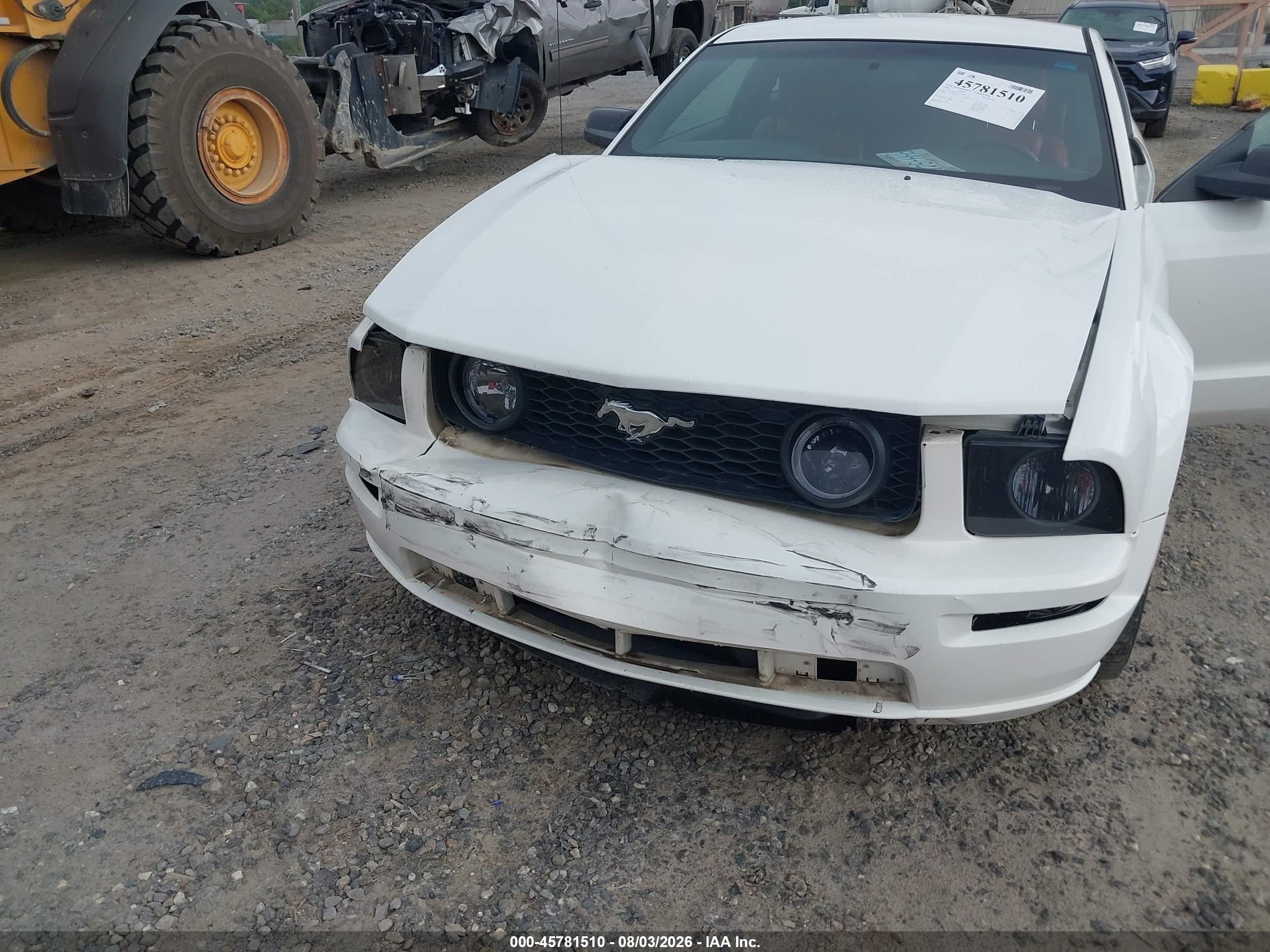 2006 Ford Mustang Gt White vin: 1ZVFT82H565179910