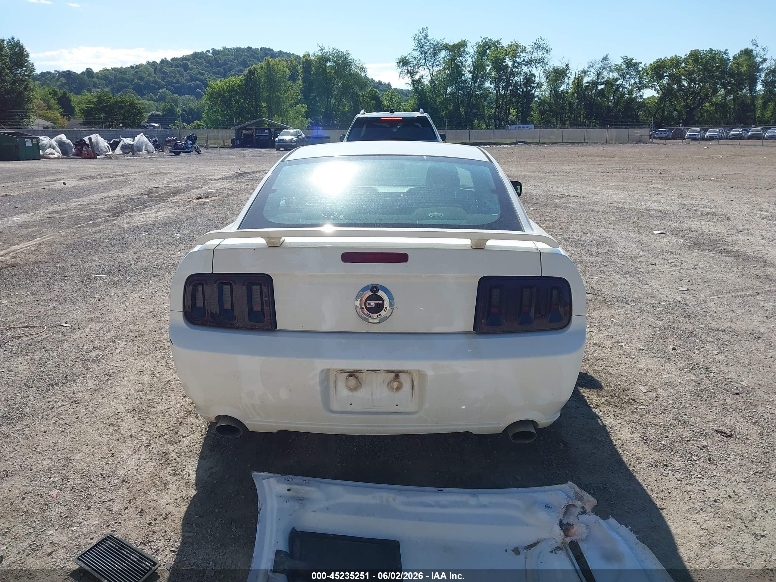 2006 Ford Mustang Gt White vin: 1ZVFT82H565205101