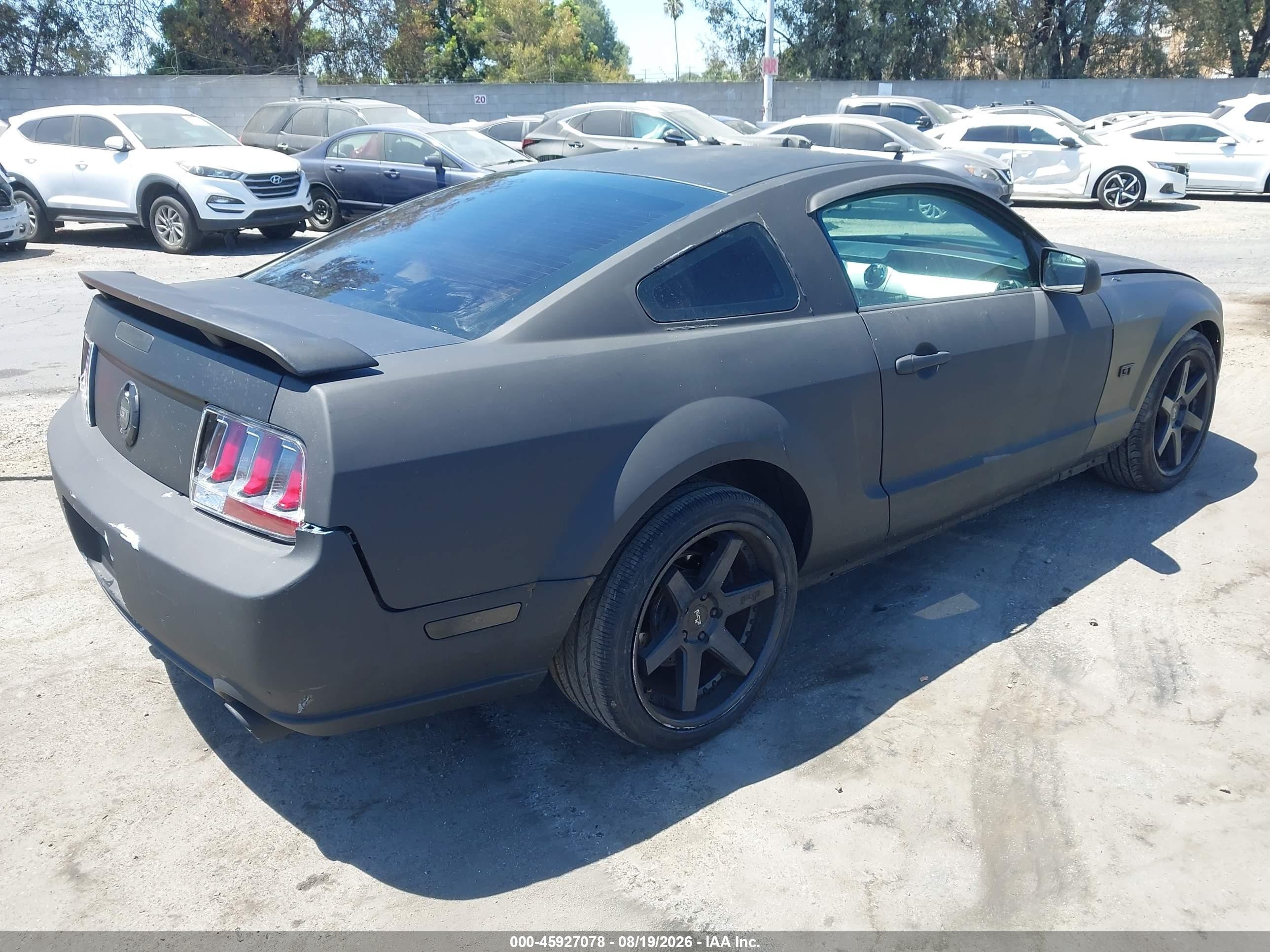 2006 Ford Mustang Gt Black vin: 1ZVFT82H565264617