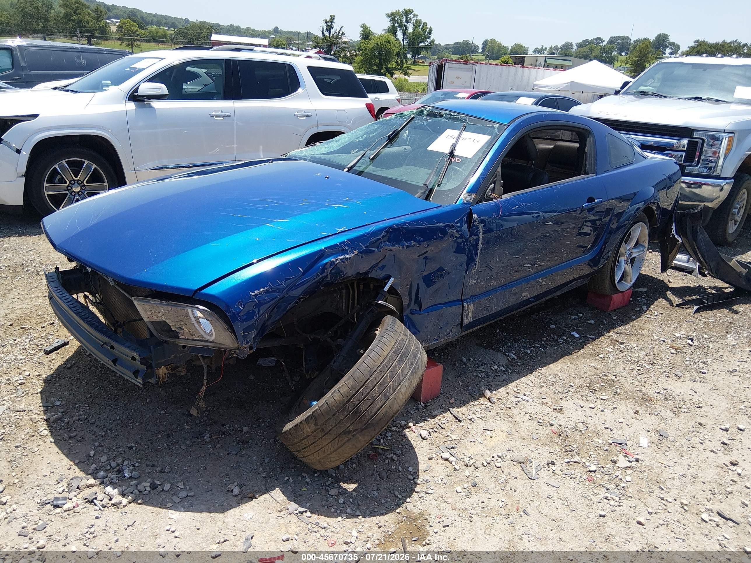 2007 Ford Mustang Gt Deluxe/gt Premium Синий vin: 1ZVFT82H575226600