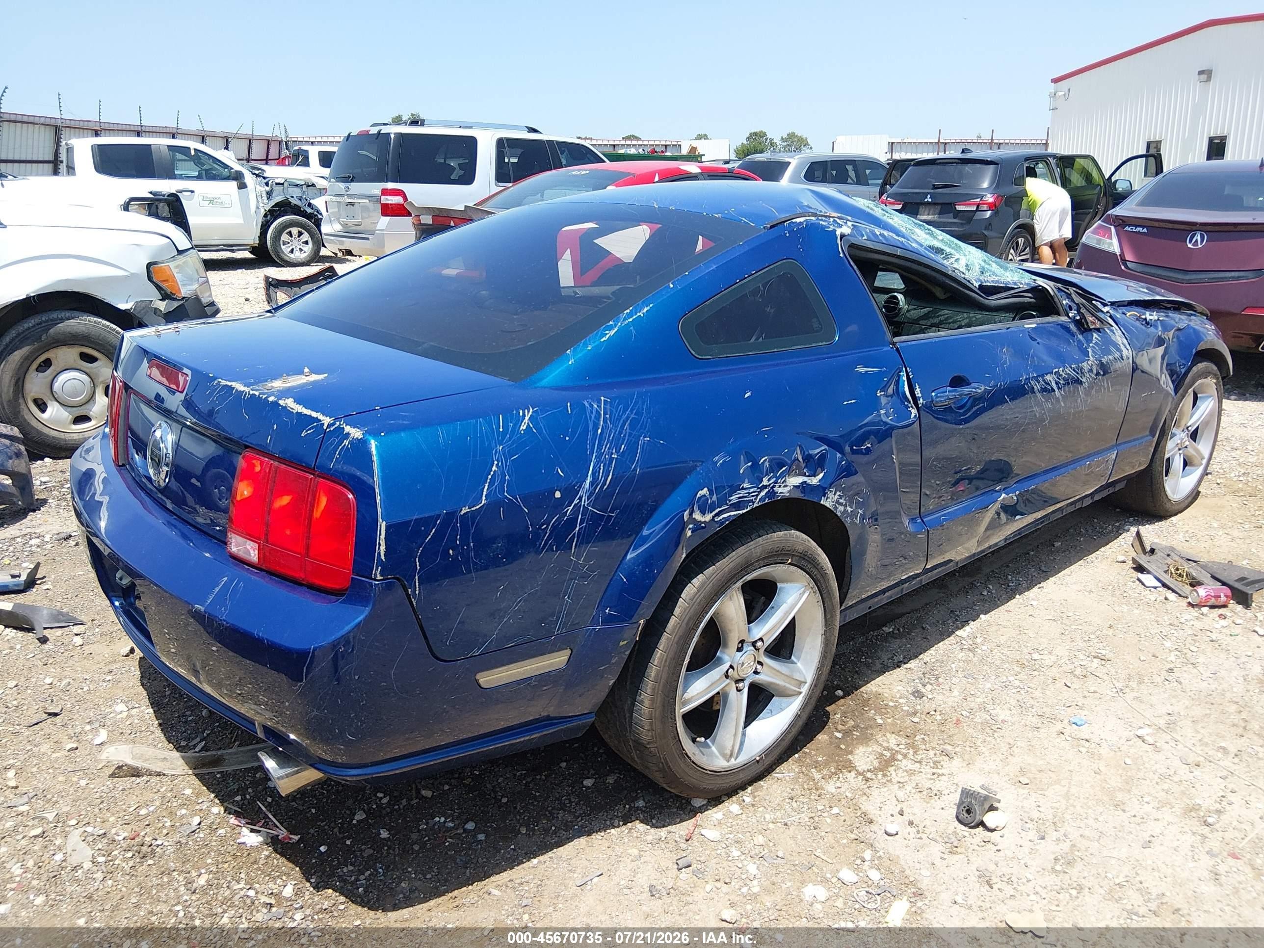 2007 Ford Mustang Gt Deluxe/gt Premium Синий vin: 1ZVFT82H575226600