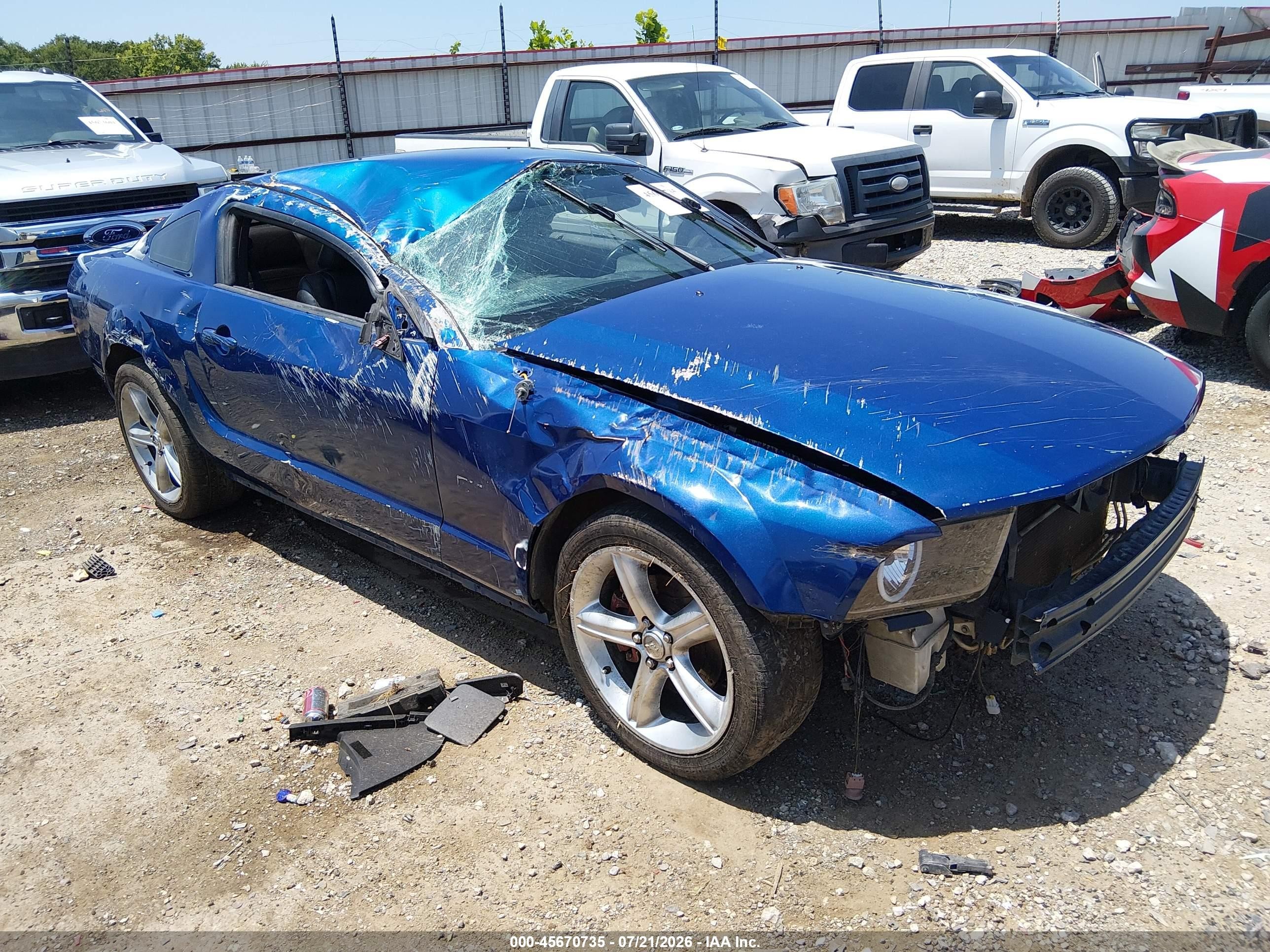 2007 Ford Mustang Gt Deluxe/gt Premium Blue vin: 1ZVFT82H575226600