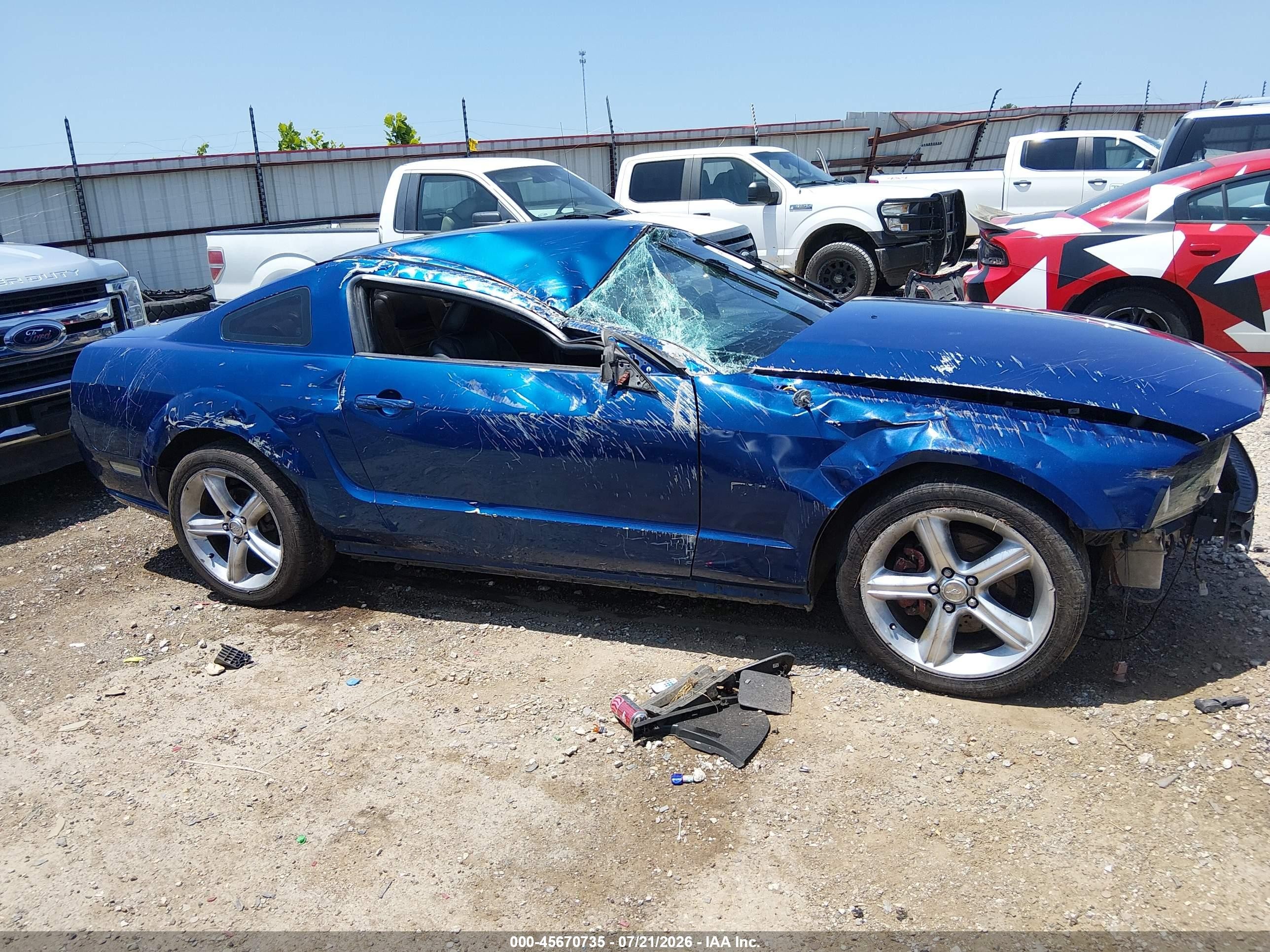 2007 Ford Mustang Gt Deluxe/gt Premium Синий vin: 1ZVFT82H575226600