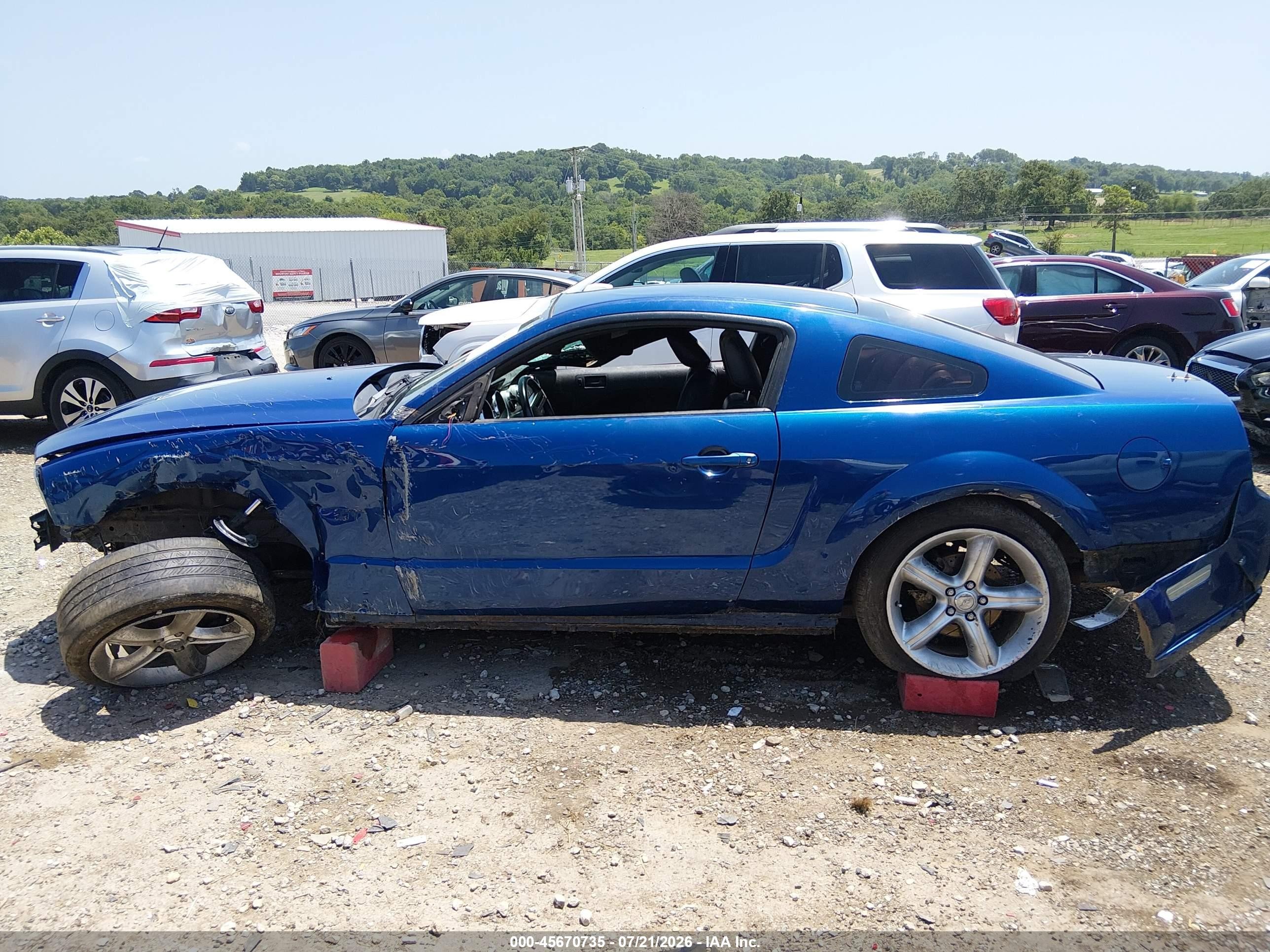 2007 Ford Mustang Gt Deluxe/gt Premium Синий vin: 1ZVFT82H575226600