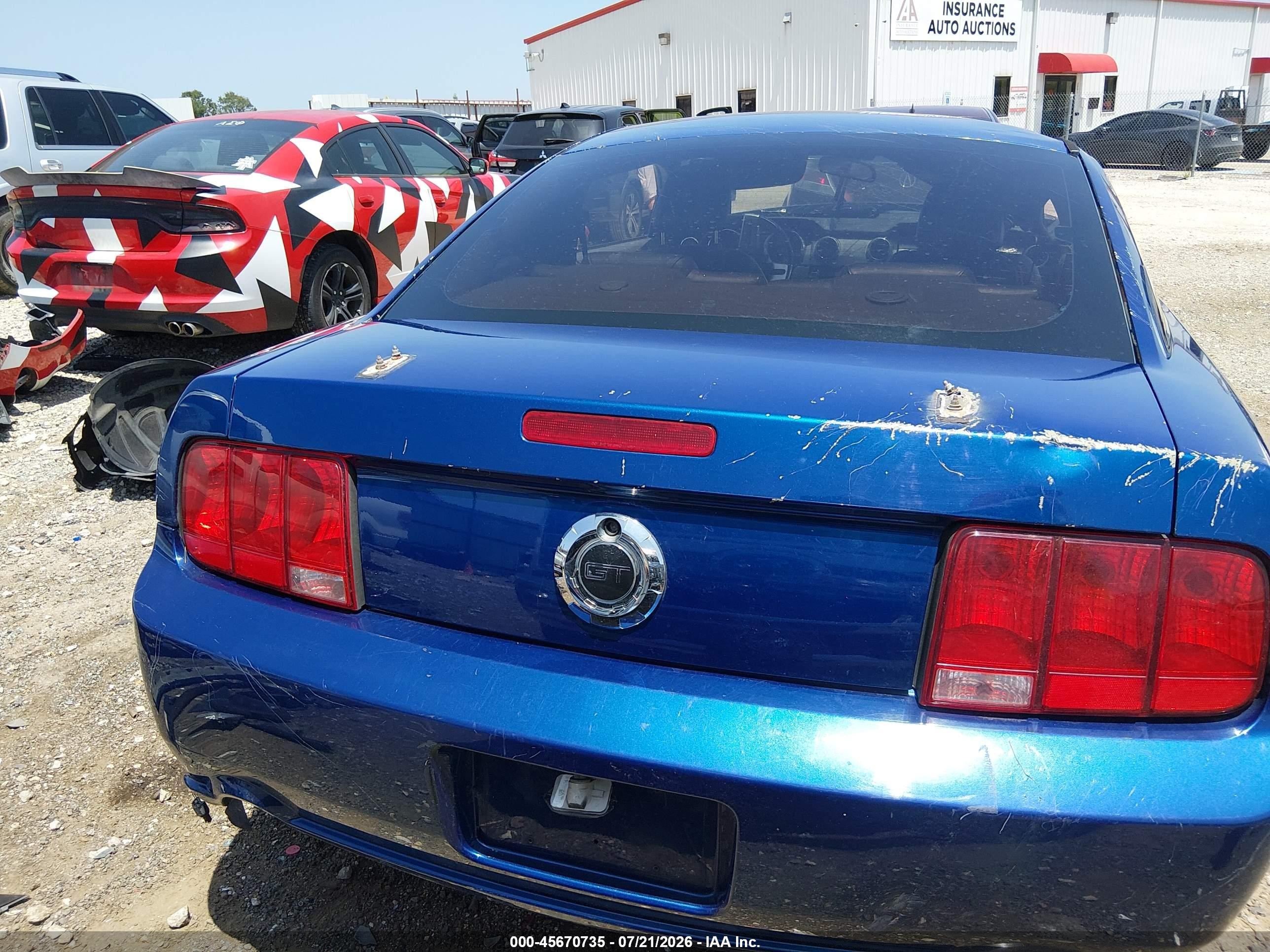2007 Ford Mustang Gt Deluxe/gt Premium Синий vin: 1ZVFT82H575226600