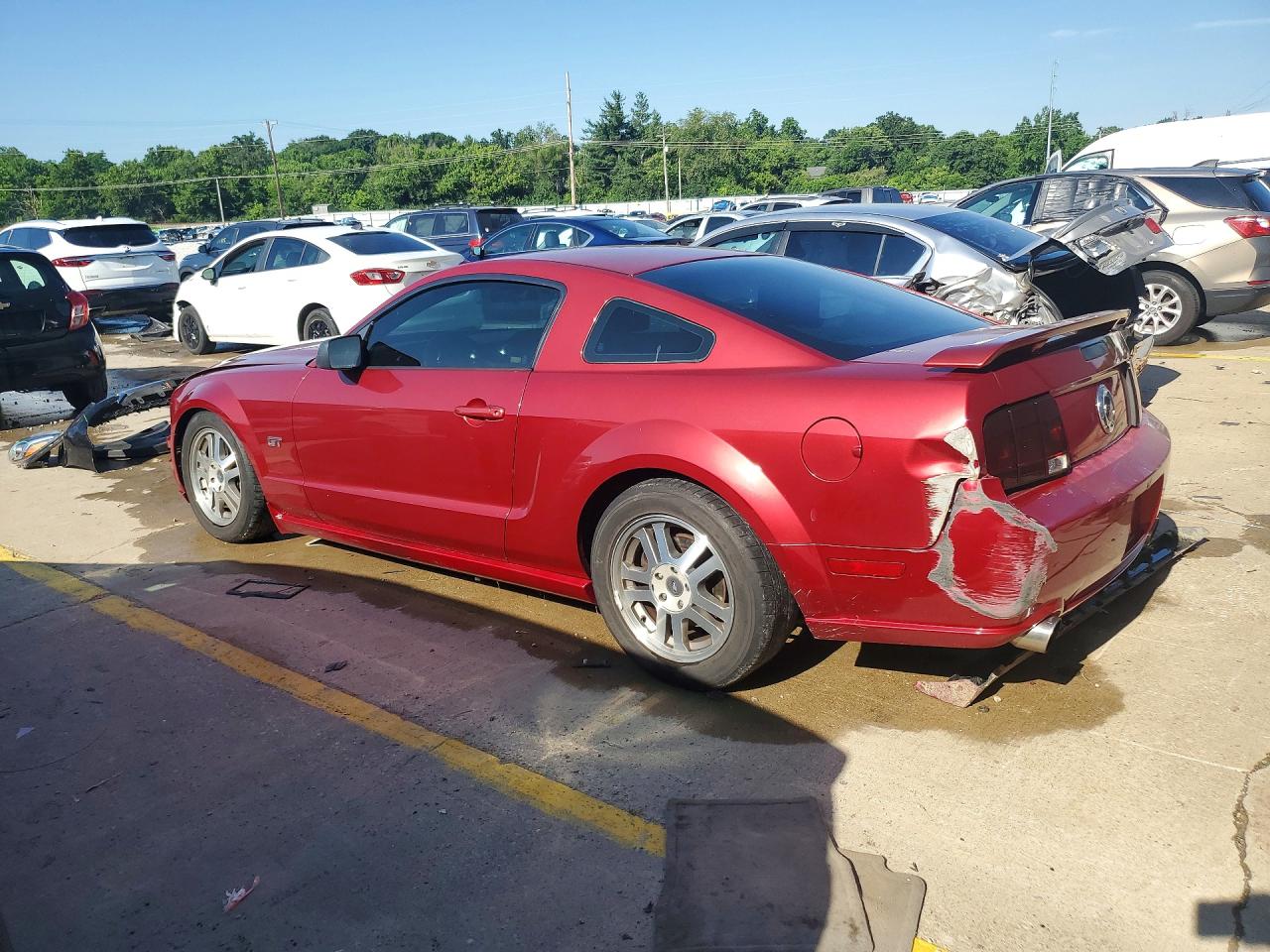 2005 Ford Mustang Gt Красный vin: 1ZVFT82H655256072