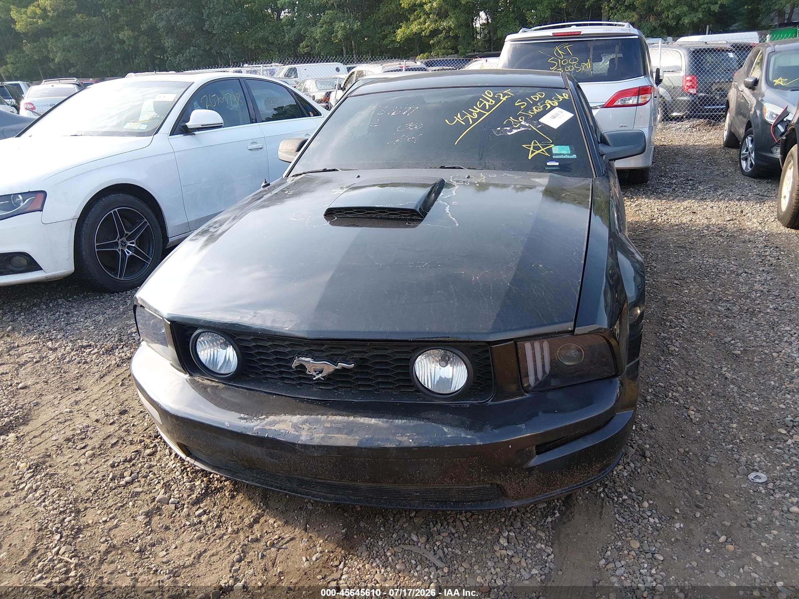 2007 Ford Mustang Gt Deluxe/gt Premium Black vin: 1ZVFT82H675246239