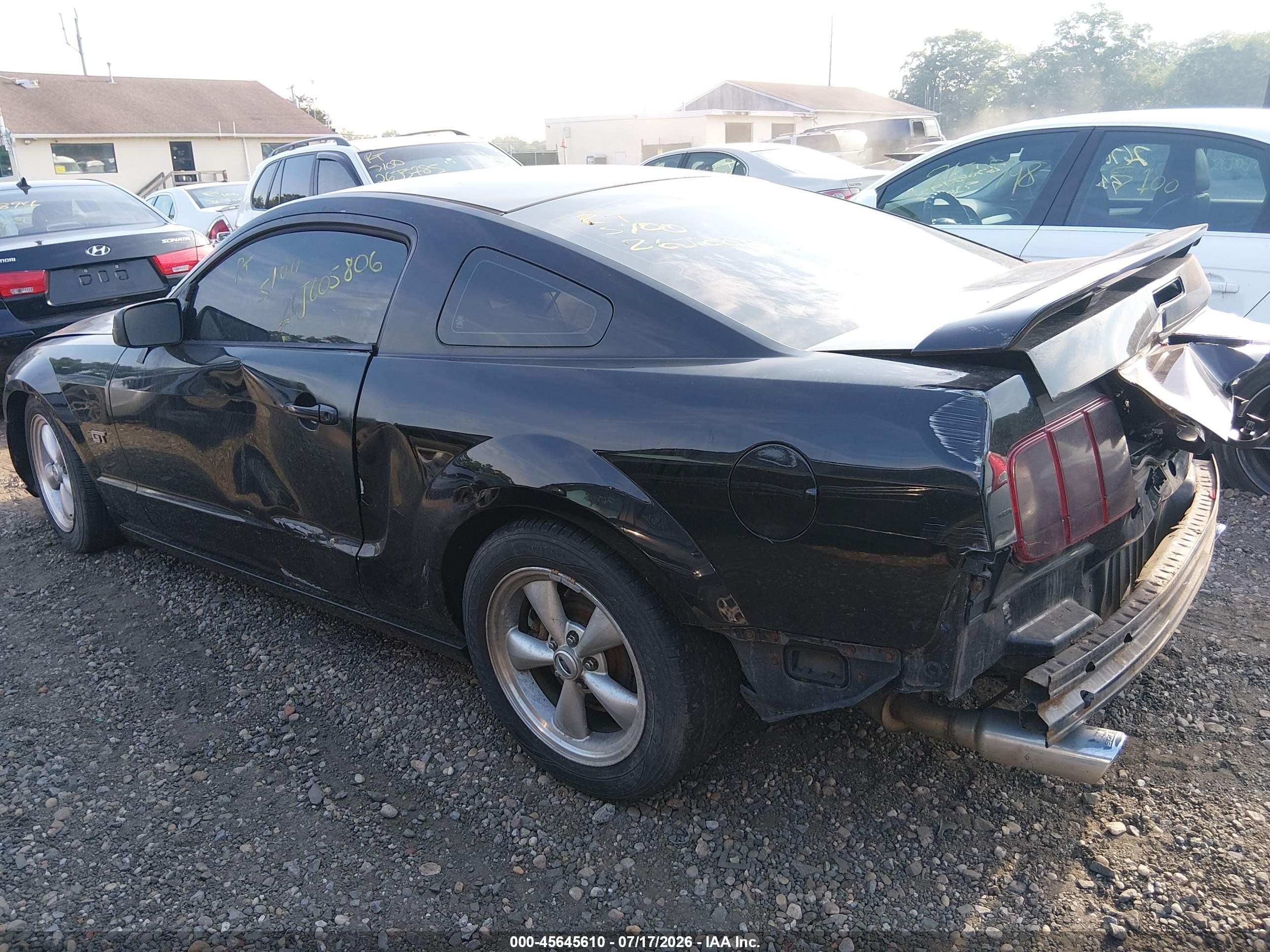 2007 Ford Mustang Gt Deluxe/gt Premium Black vin: 1ZVFT82H675246239