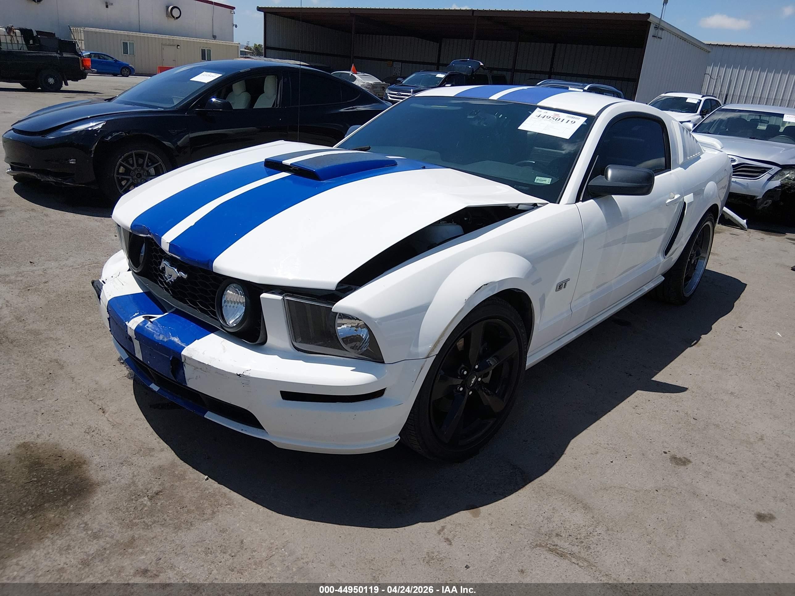 2007 Ford Mustang Gt Deluxe/gt Premium White vin: 1ZVFT82H675273795