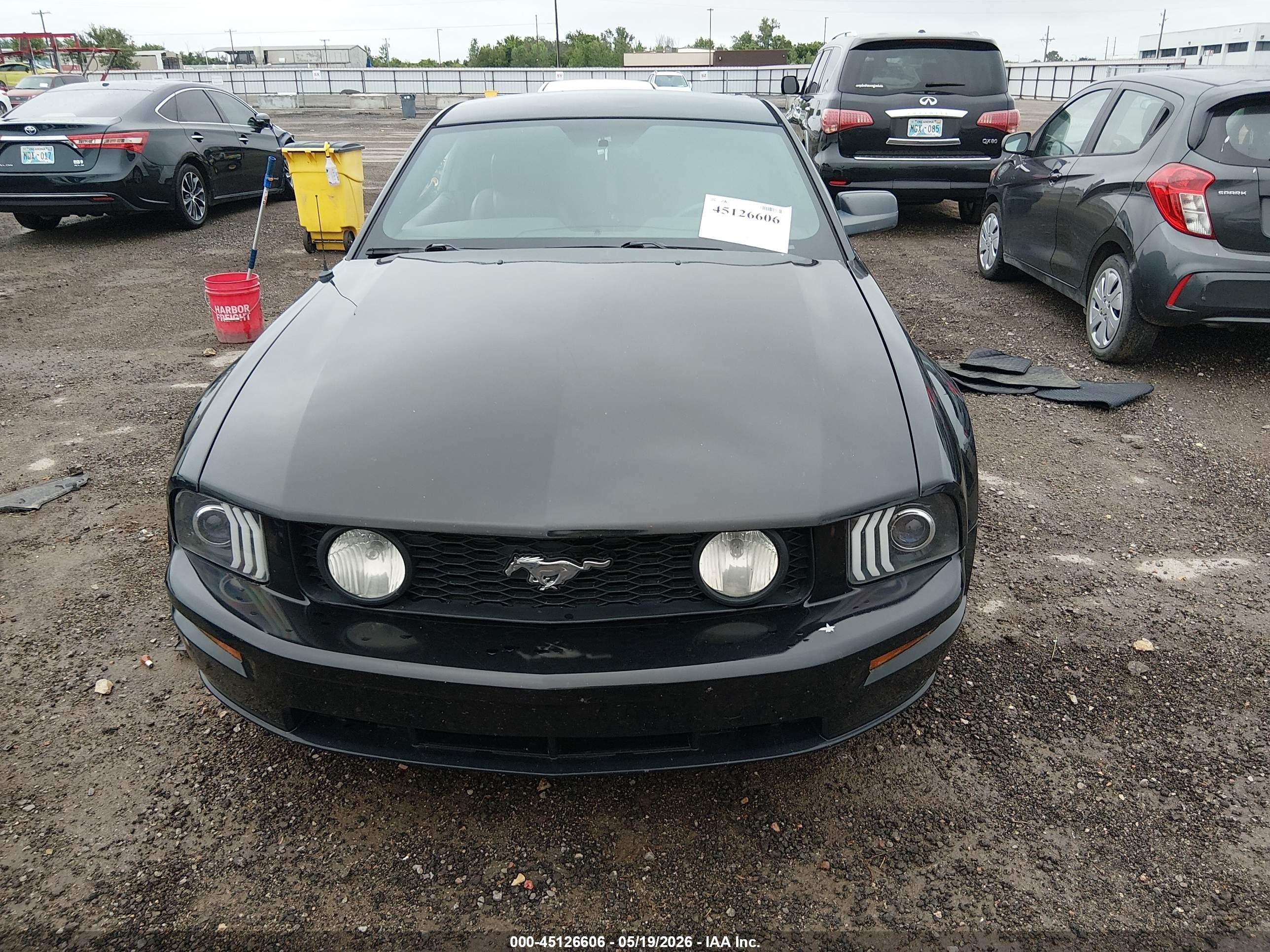 2006 Ford Mustang Gt Black vin: 1ZVFT82H765246460
