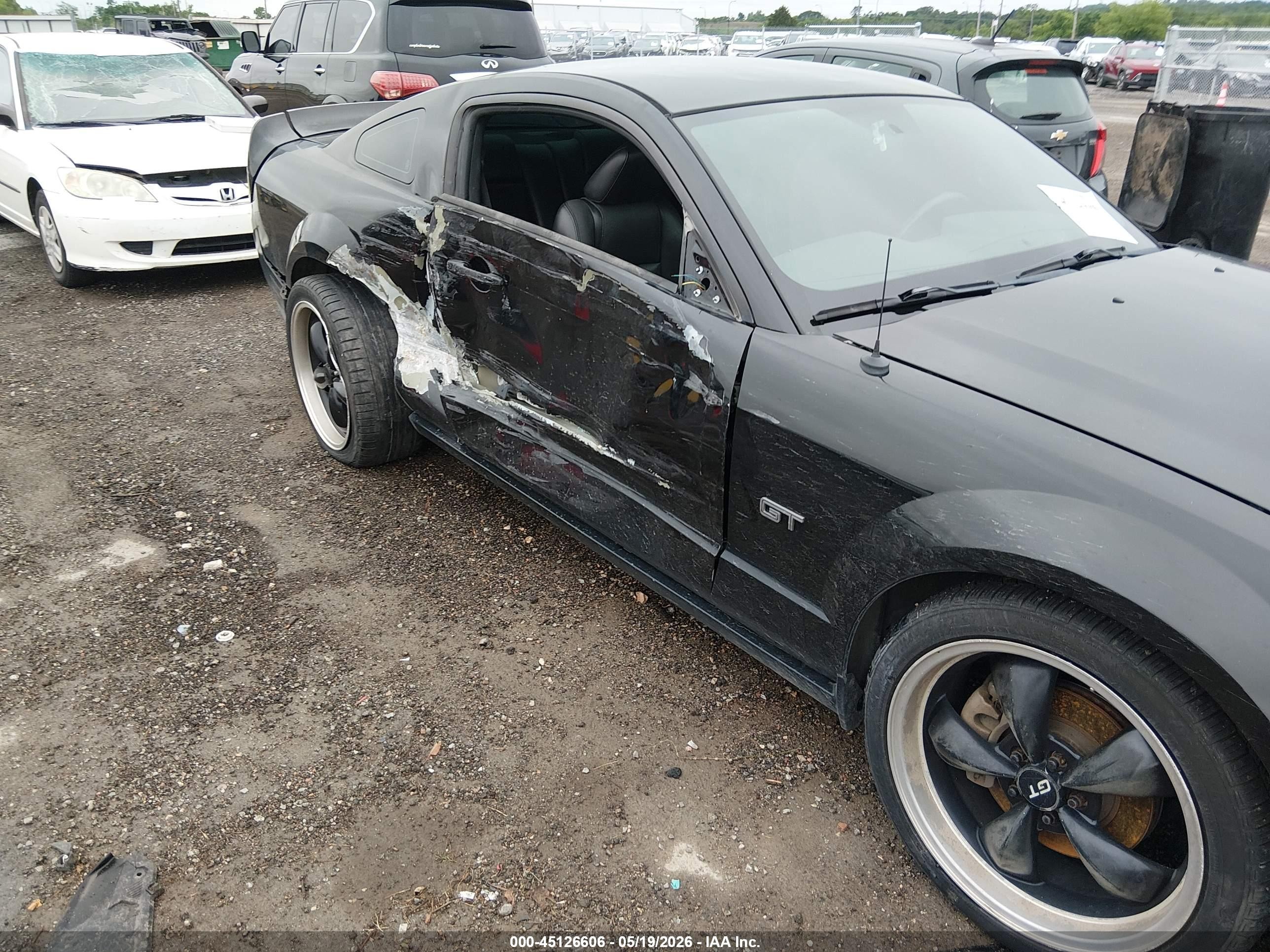 2006 Ford Mustang Gt Black vin: 1ZVFT82H765246460