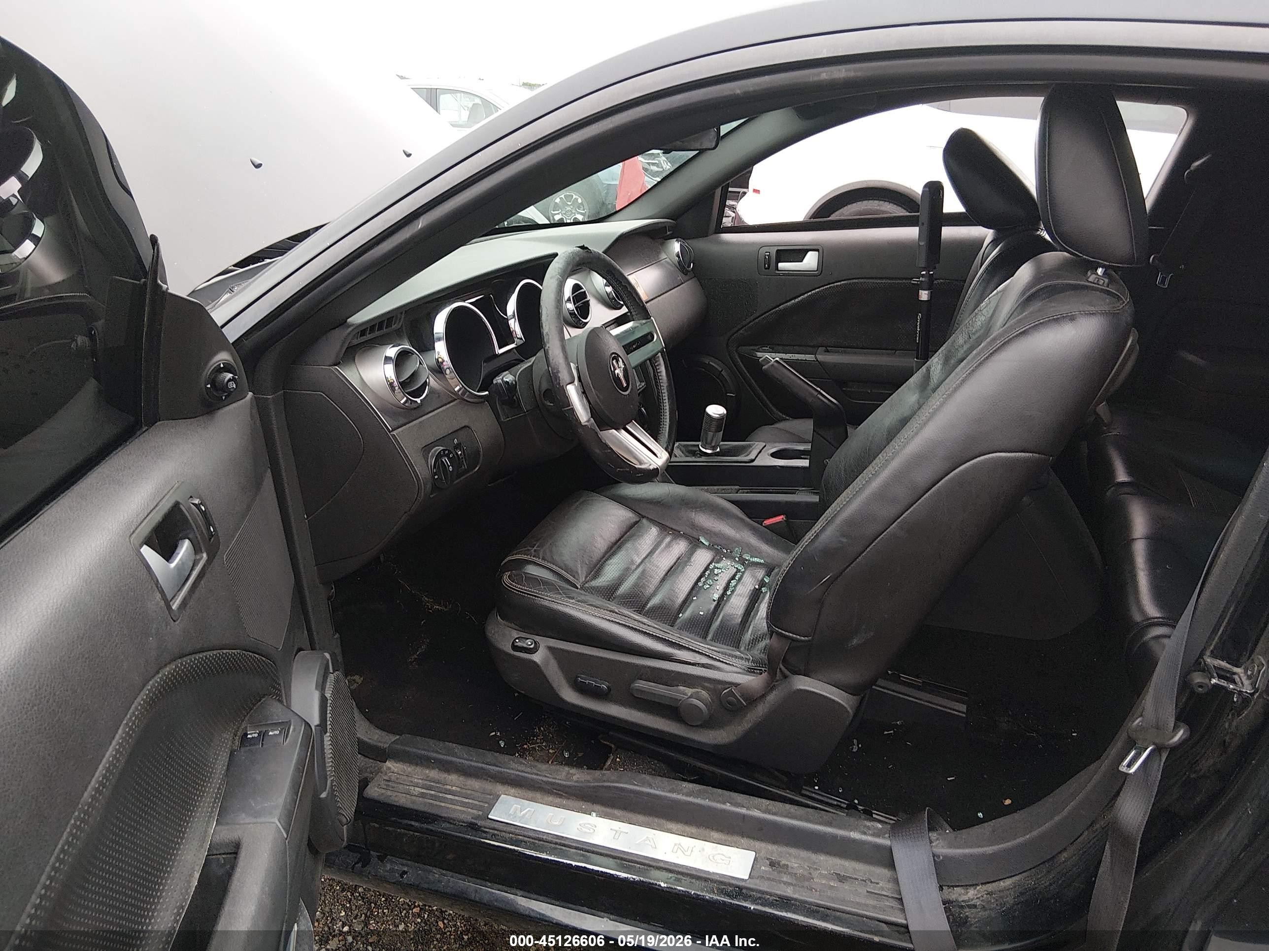 2006 Ford Mustang Gt Black vin: 1ZVFT82H765246460