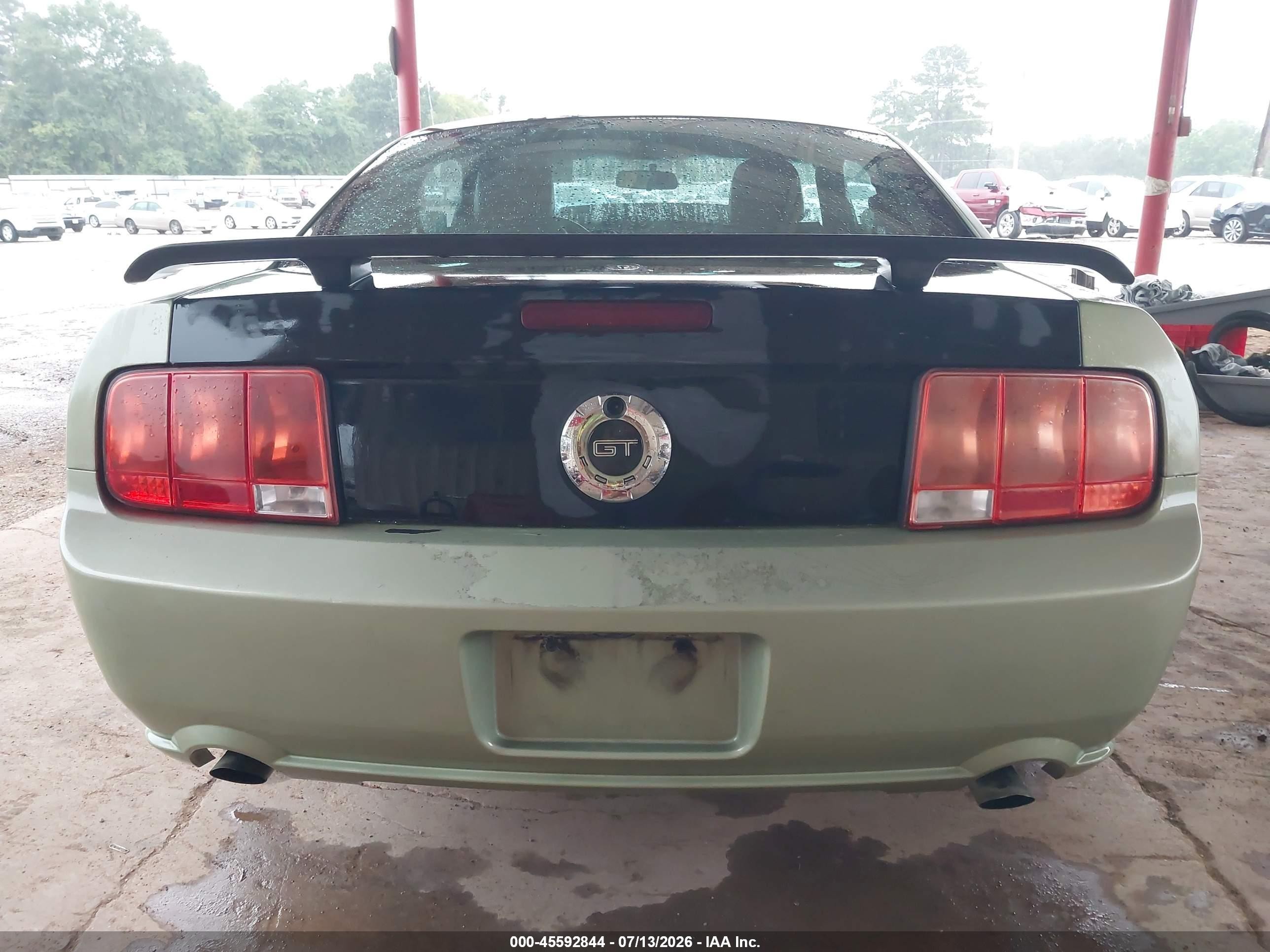 2006 Ford Mustang Gt Green vin: 1ZVFT82H765264165