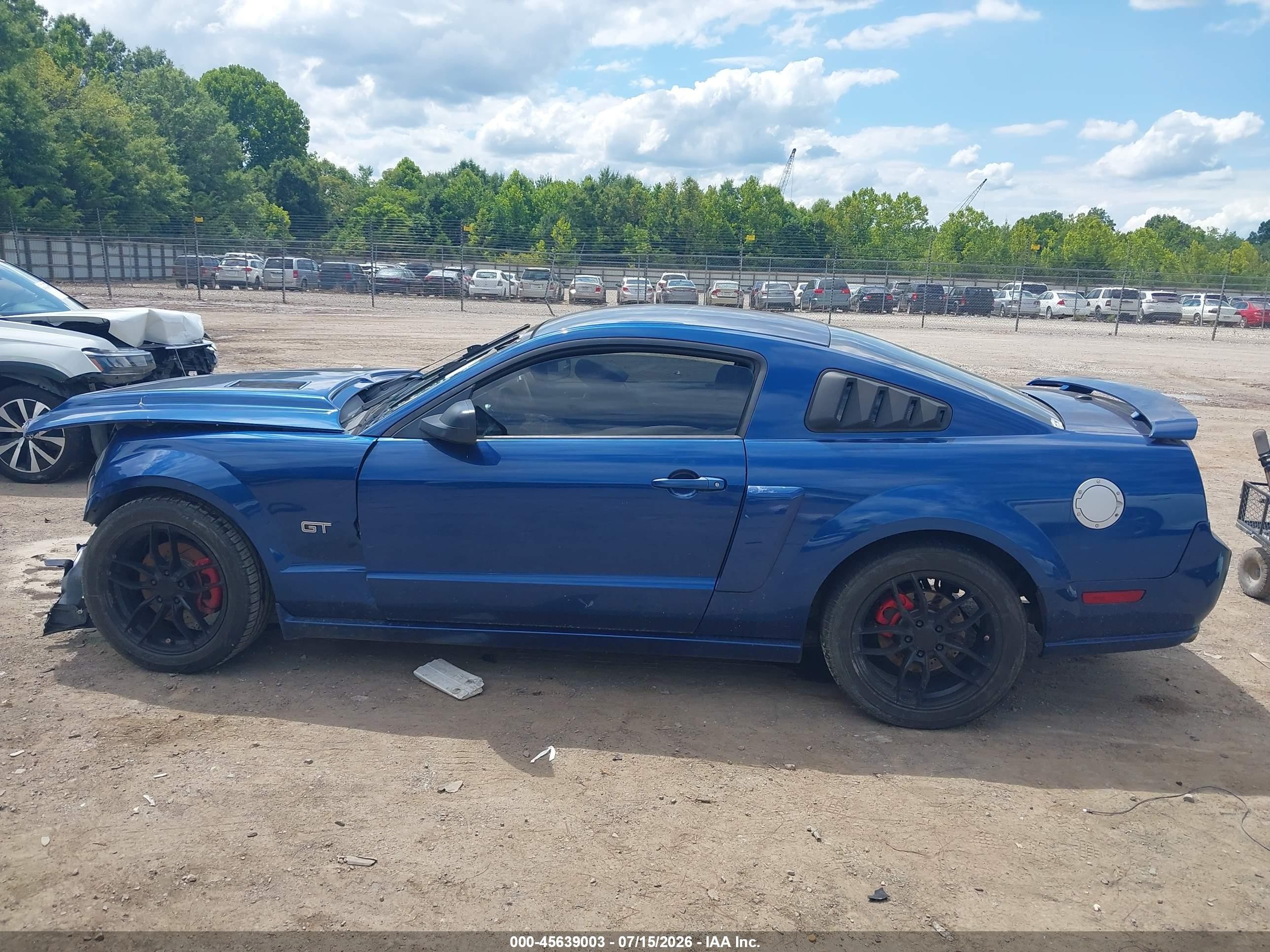 2007 Ford Mustang Gt Deluxe/gt Premium Blue vin: 1ZVFT82H875302438
