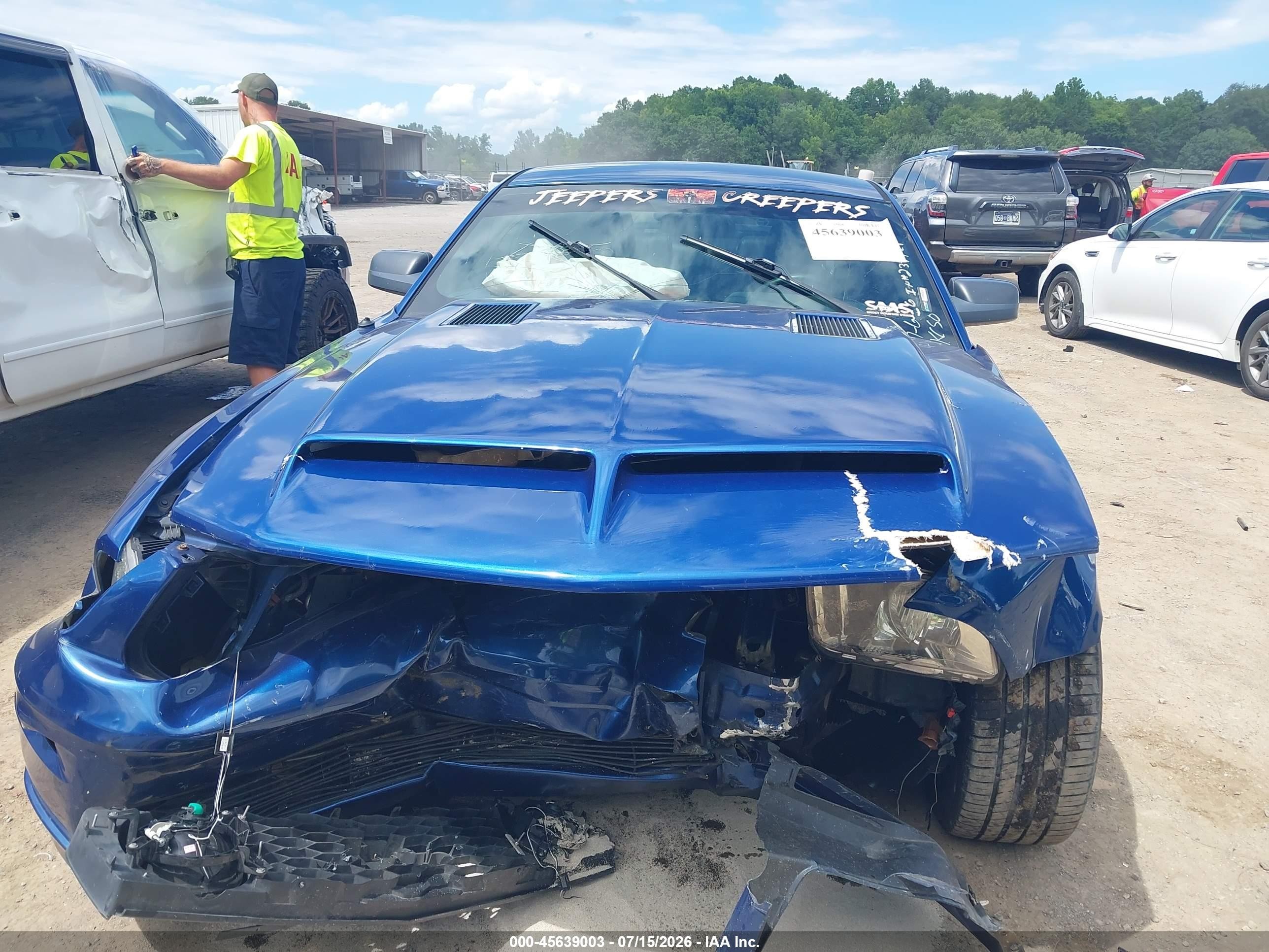 2007 Ford Mustang Gt Deluxe/gt Premium Blue vin: 1ZVFT82H875302438