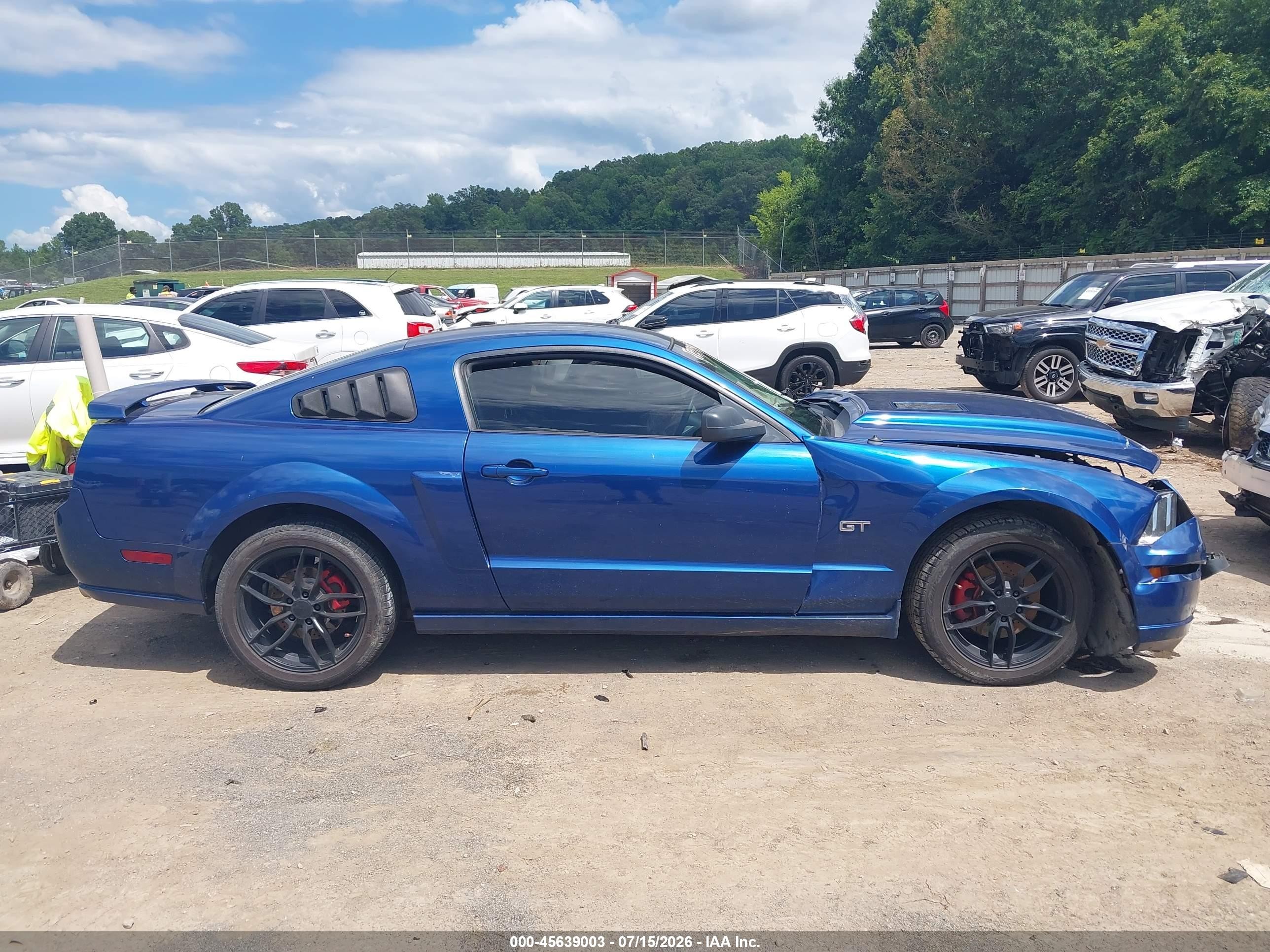 2007 Ford Mustang Gt Deluxe/gt Premium Blue vin: 1ZVFT82H875302438