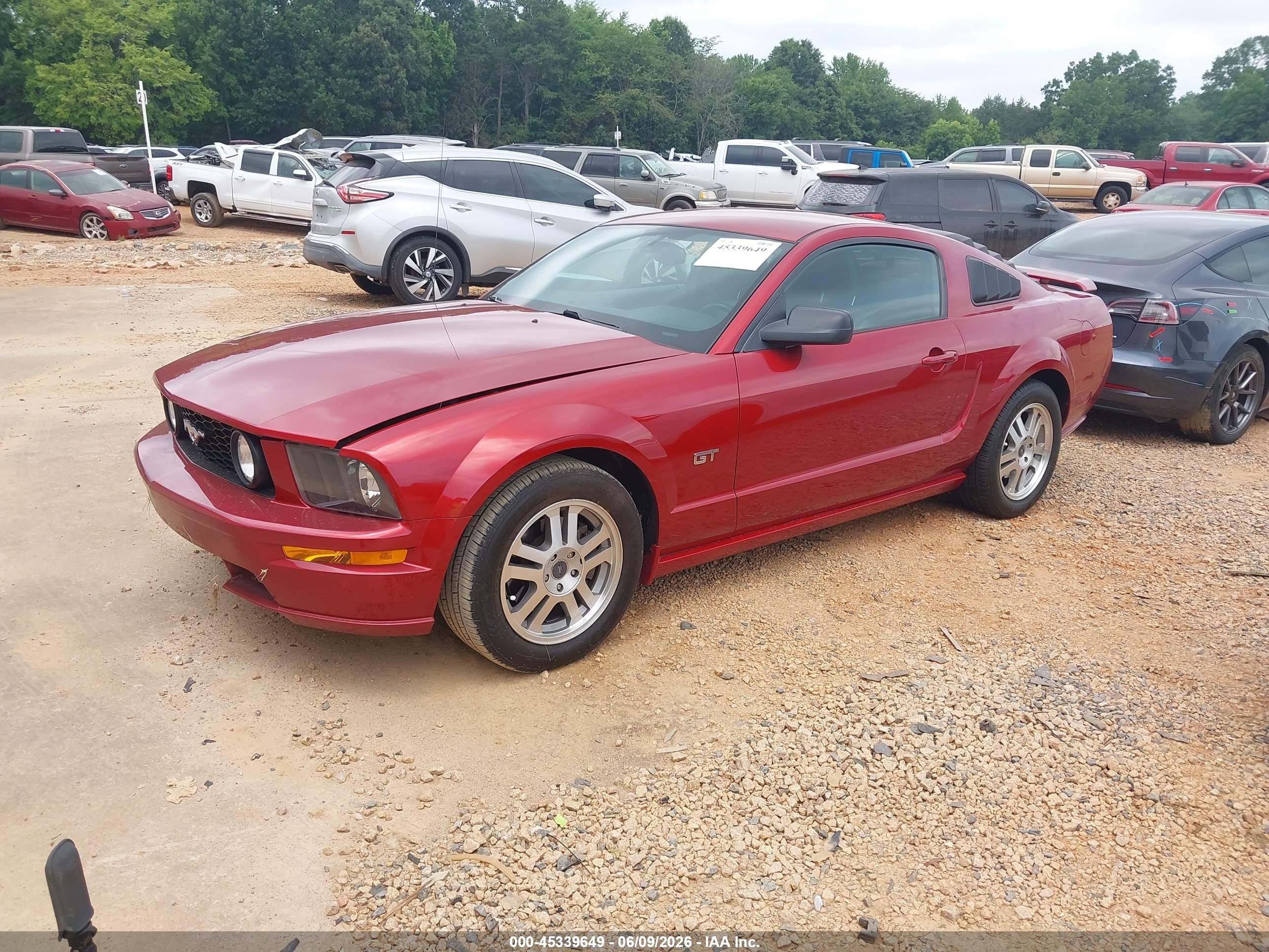 2005 Ford Mustang Gt Deluxe/gt Premium Красный vin: 1ZVFT82H955210266