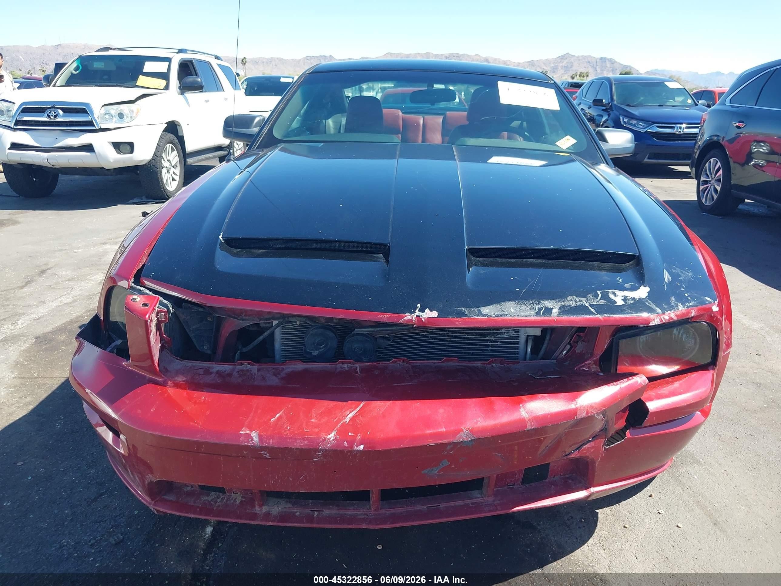 2006 Ford Mustang Gt Красный vin: 1ZVFT82HX65203375