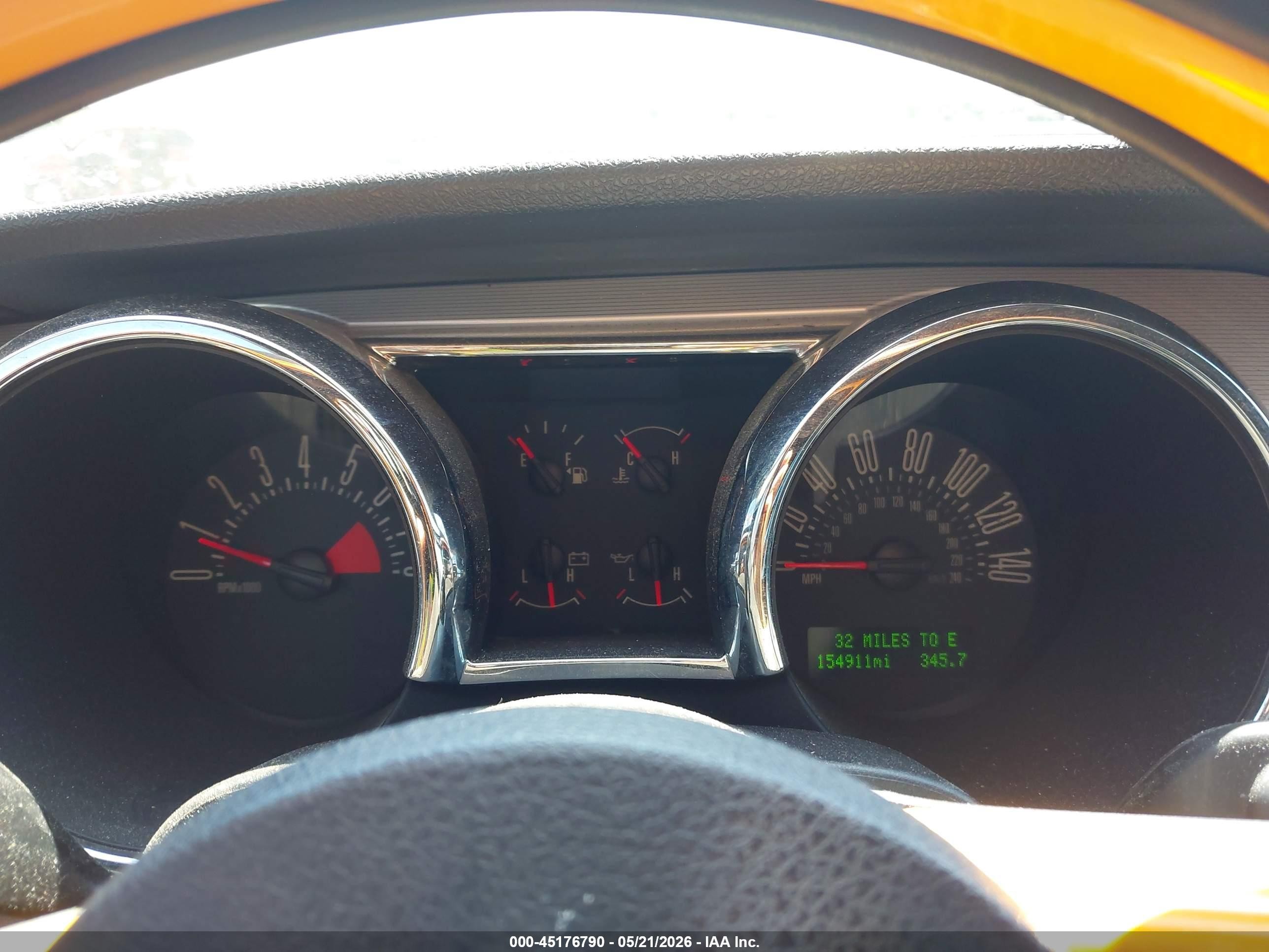 2007 Ford Mustang Gt Deluxe/gt Premium Оранжевый vin: 1ZVFT82HX75235308