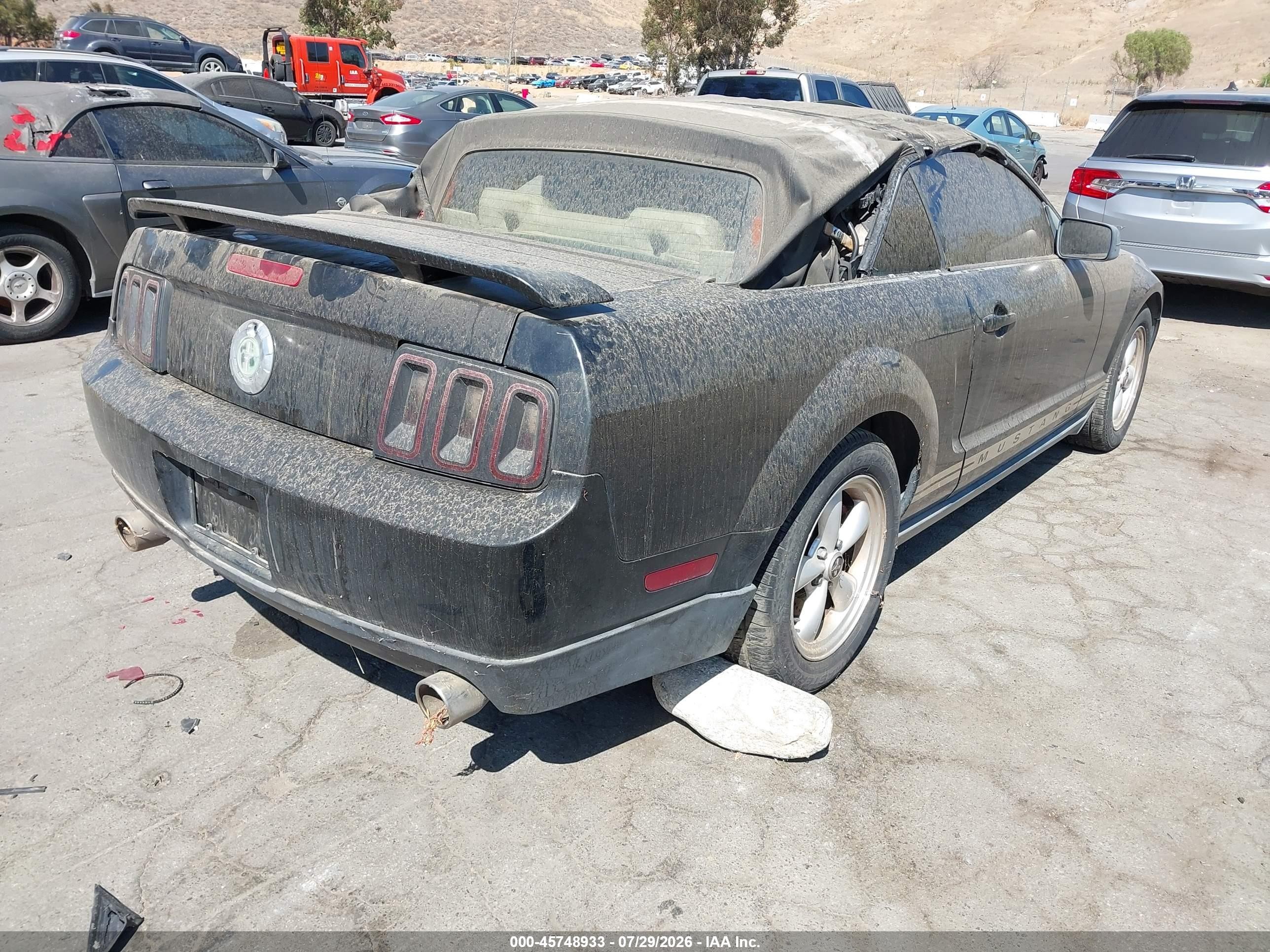 2005 Ford Mustang   Black vin: 1ZVFT84N055248682