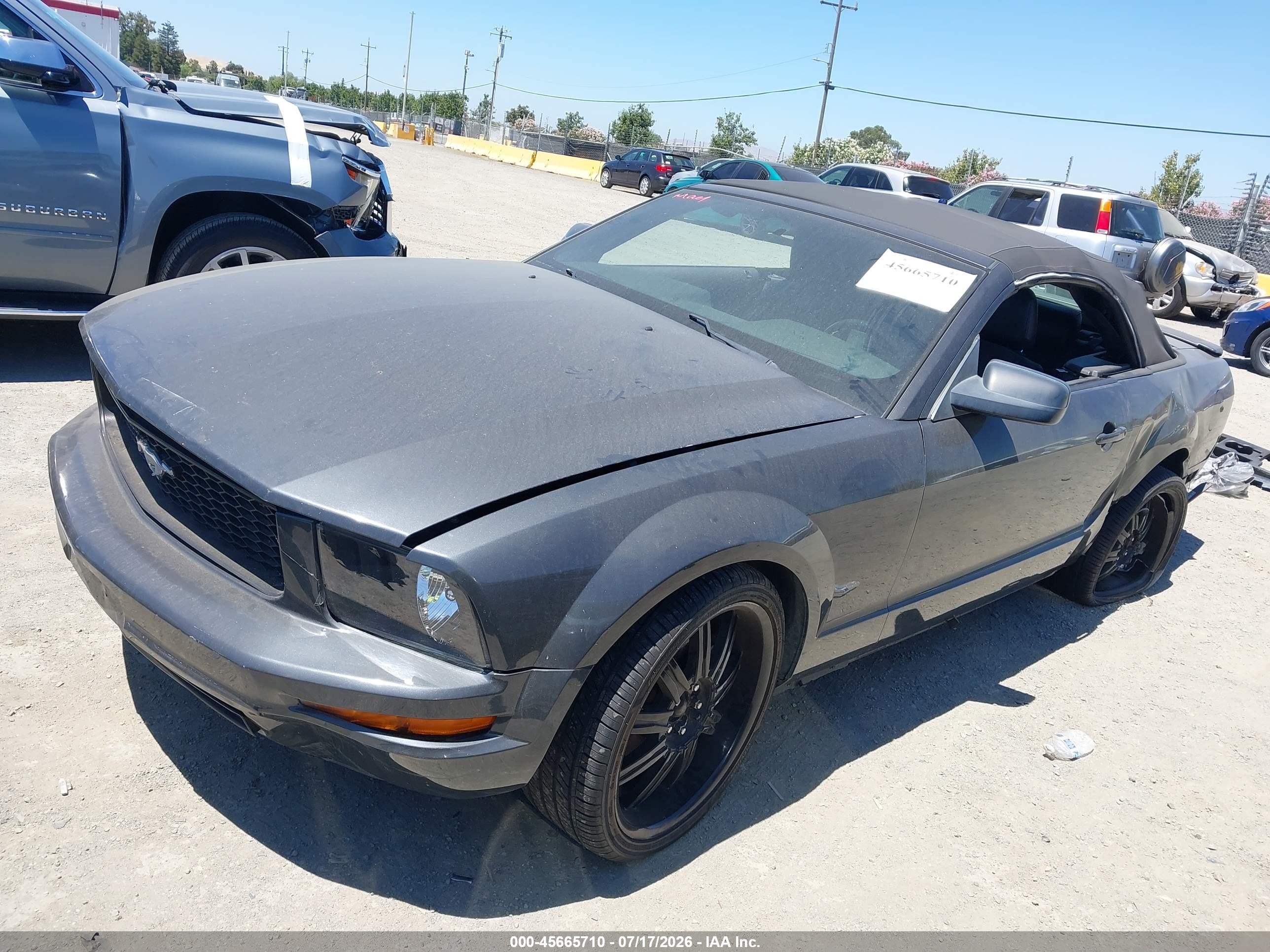 2007 Ford Mustang V6 Deluxe/v6 Premium Black vin: 1ZVFT84N075355069