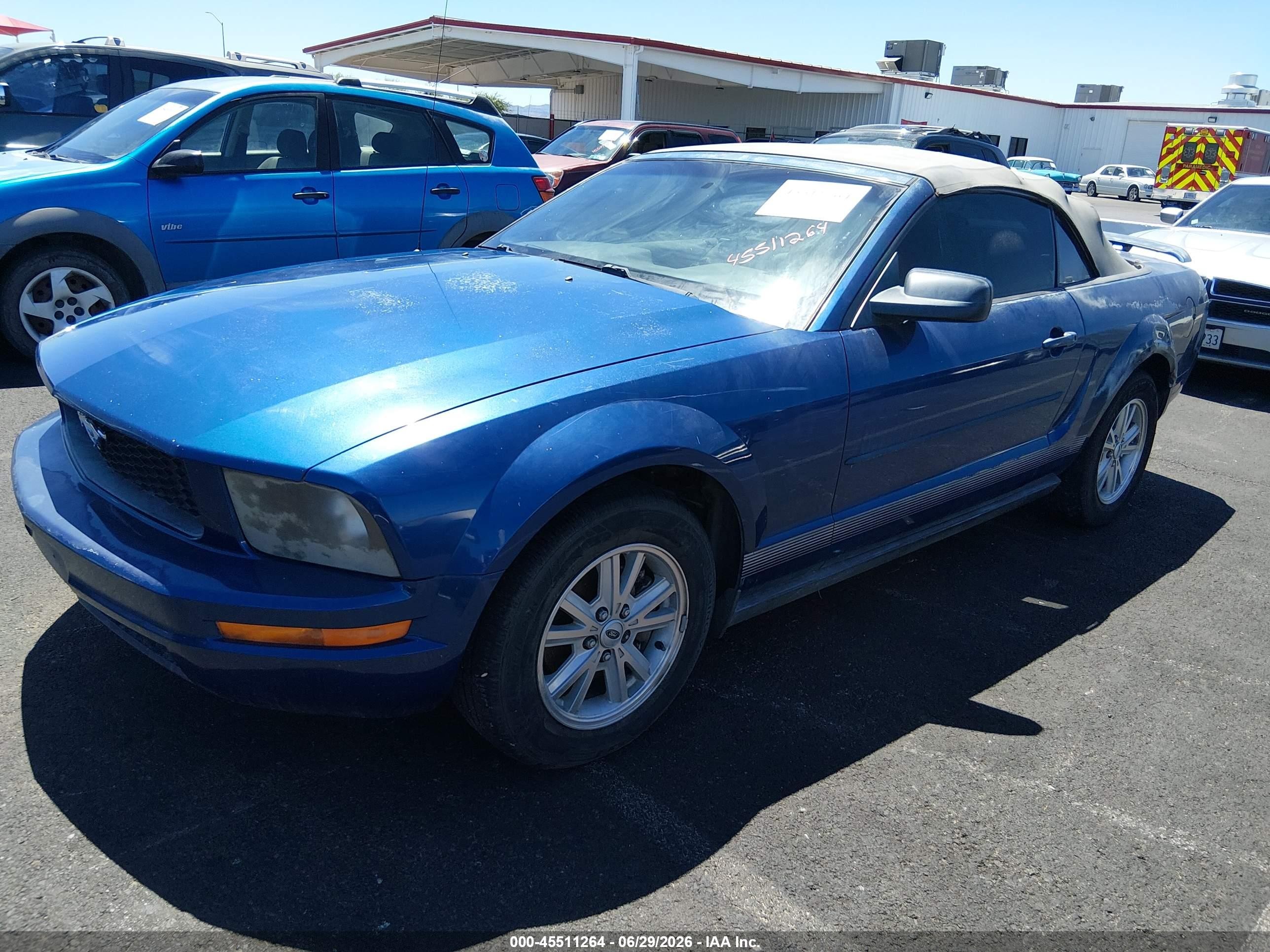 2006 Ford Mustang V6 Blue vin: 1ZVFT84N165222299