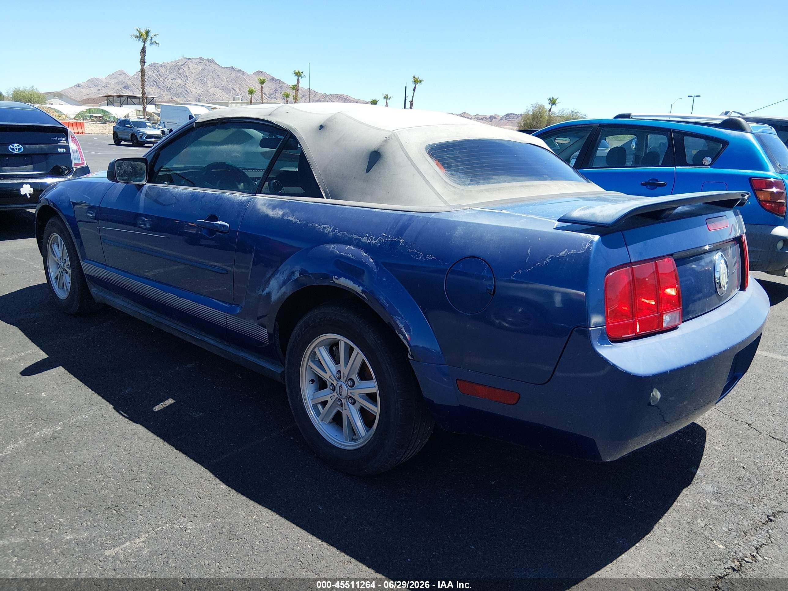 2006 Ford Mustang V6 Blue vin: 1ZVFT84N165222299