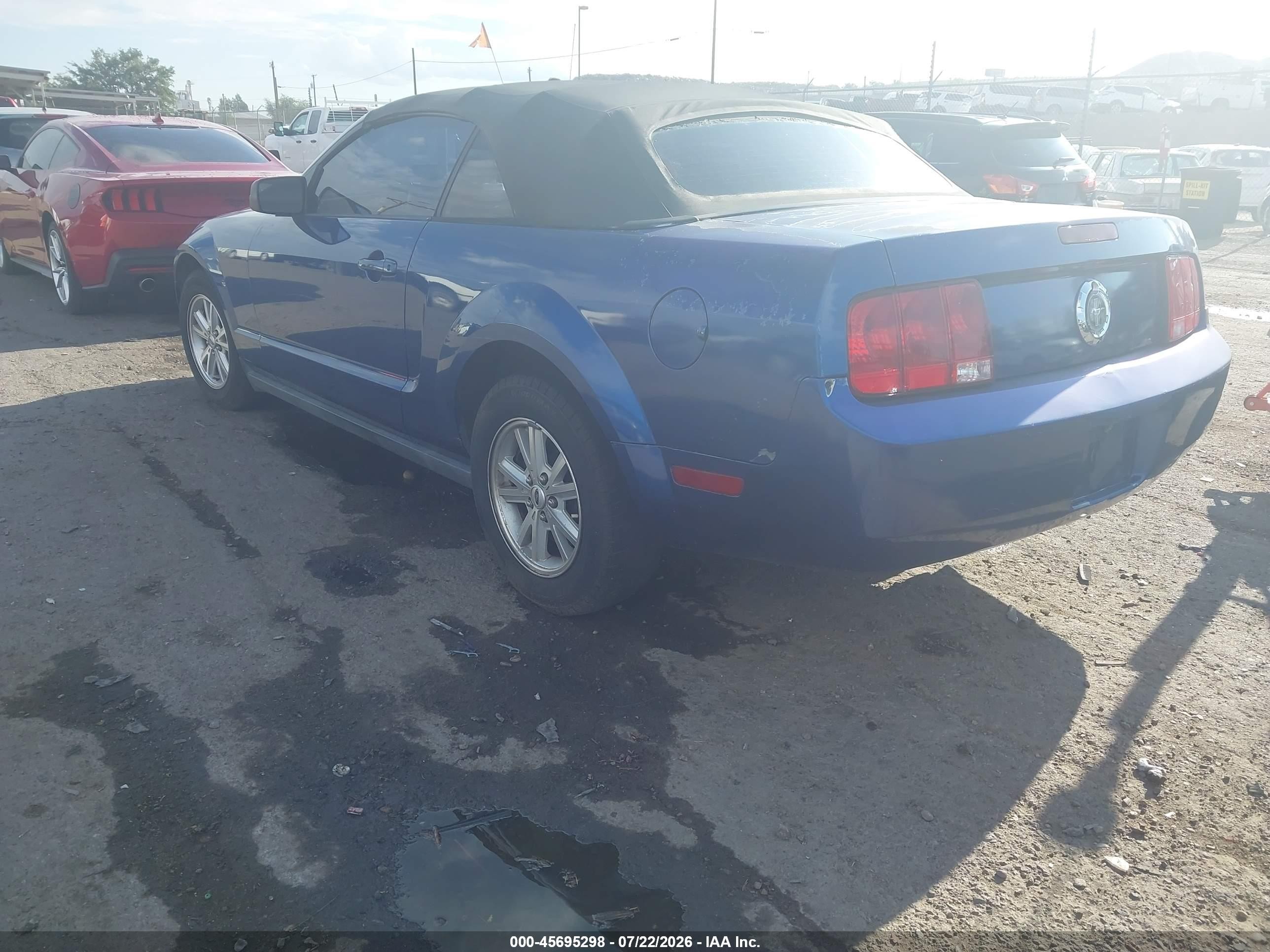 2006 Ford Mustang V6 Blue vin: 1ZVFT84N165249017