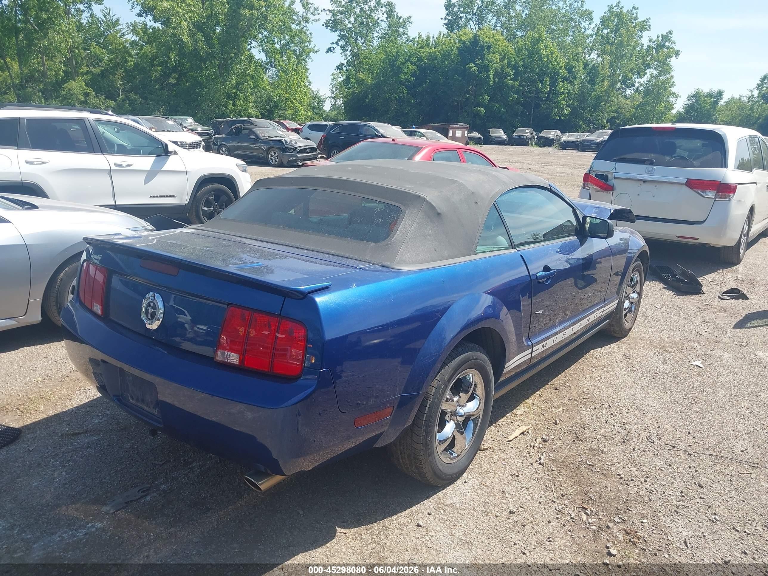 2007 Ford Mustang V6 Deluxe/v6 Premium Blue vin: 1ZVFT84N175201423