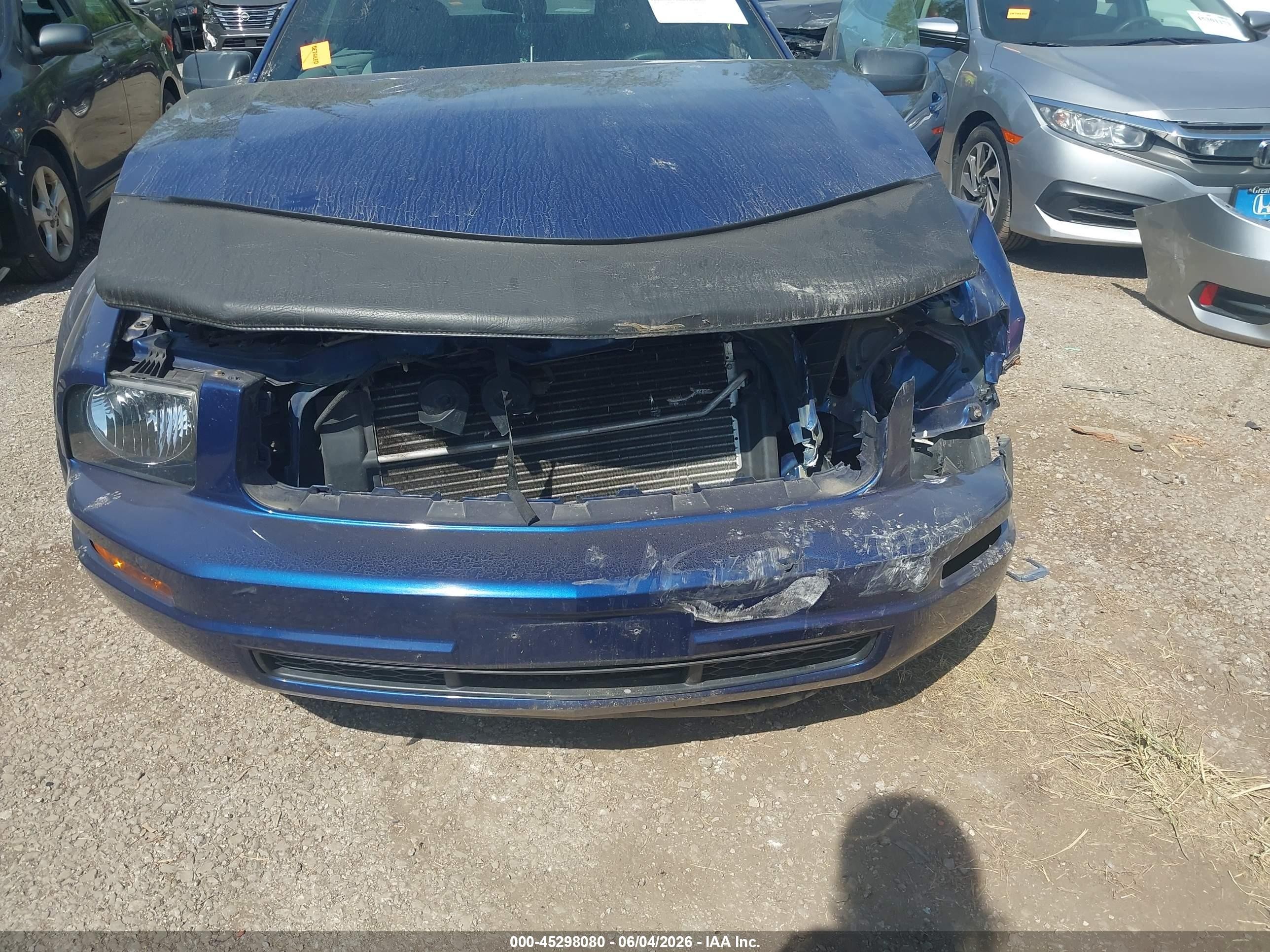 2007 Ford Mustang V6 Deluxe/v6 Premium Blue vin: 1ZVFT84N175201423