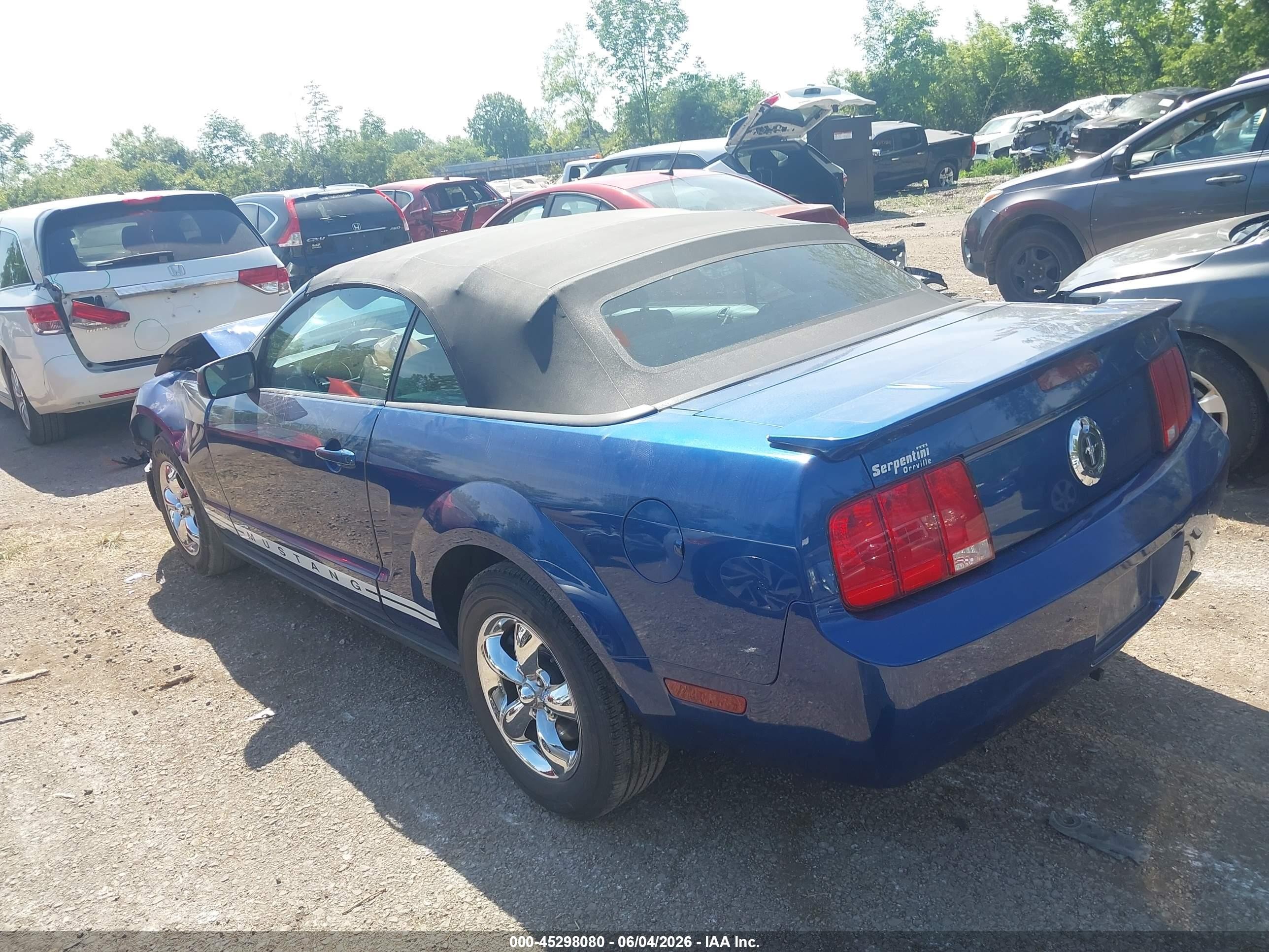 2007 Ford Mustang V6 Deluxe/v6 Premium Blue vin: 1ZVFT84N175201423