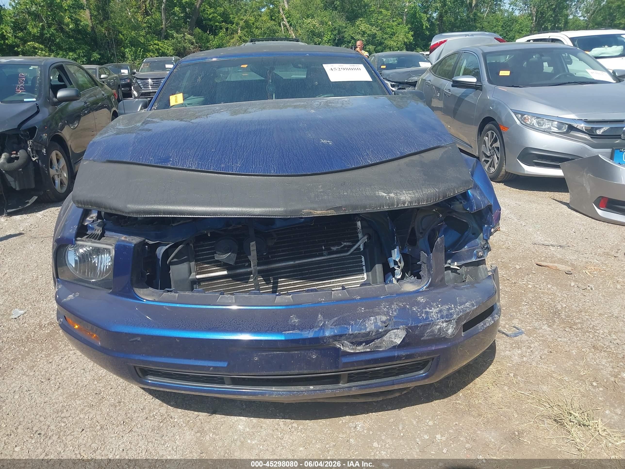 2007 Ford Mustang V6 Deluxe/v6 Premium Blue vin: 1ZVFT84N175201423