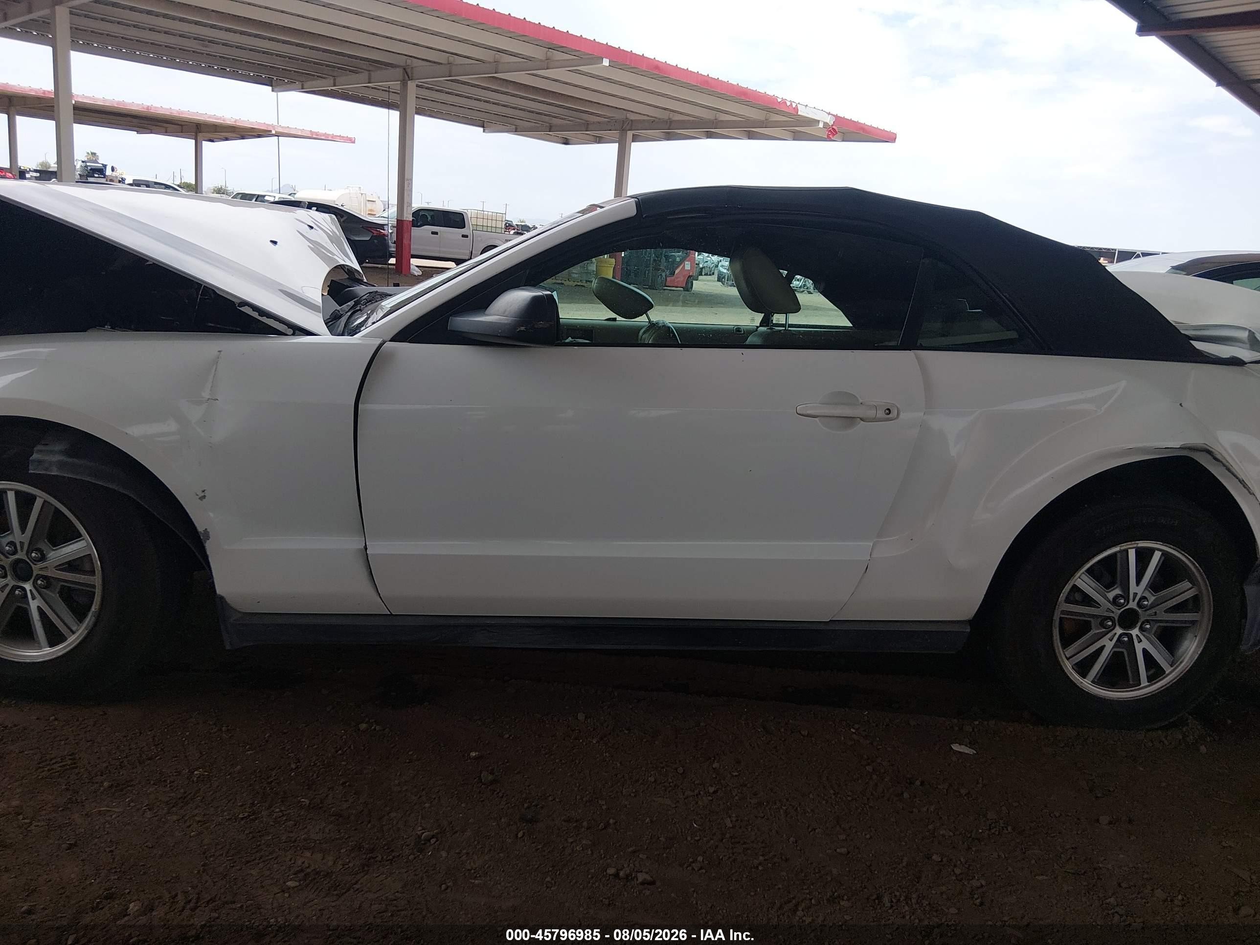 2005 Ford Mustang   Белый vin: 1ZVFT84N455227589