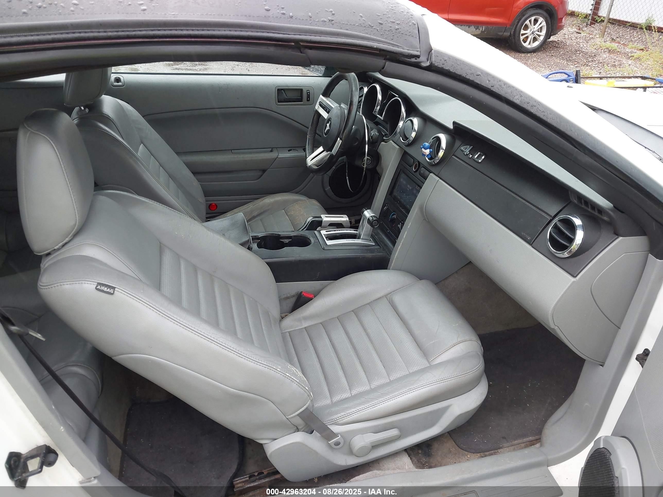 2006 Ford Mustang V6 White vin: 1ZVFT84N465184809