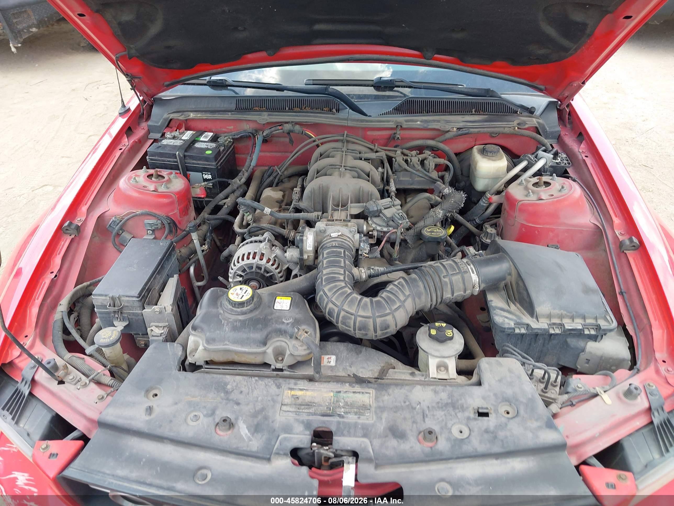 2007 Ford Mustang V6 Deluxe/v6 Premium Red vin: 1ZVFT84N475276746