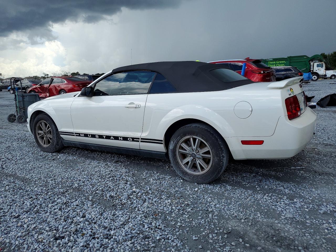 2005 Ford Mustang White vin: 1ZVFT84N555247611
