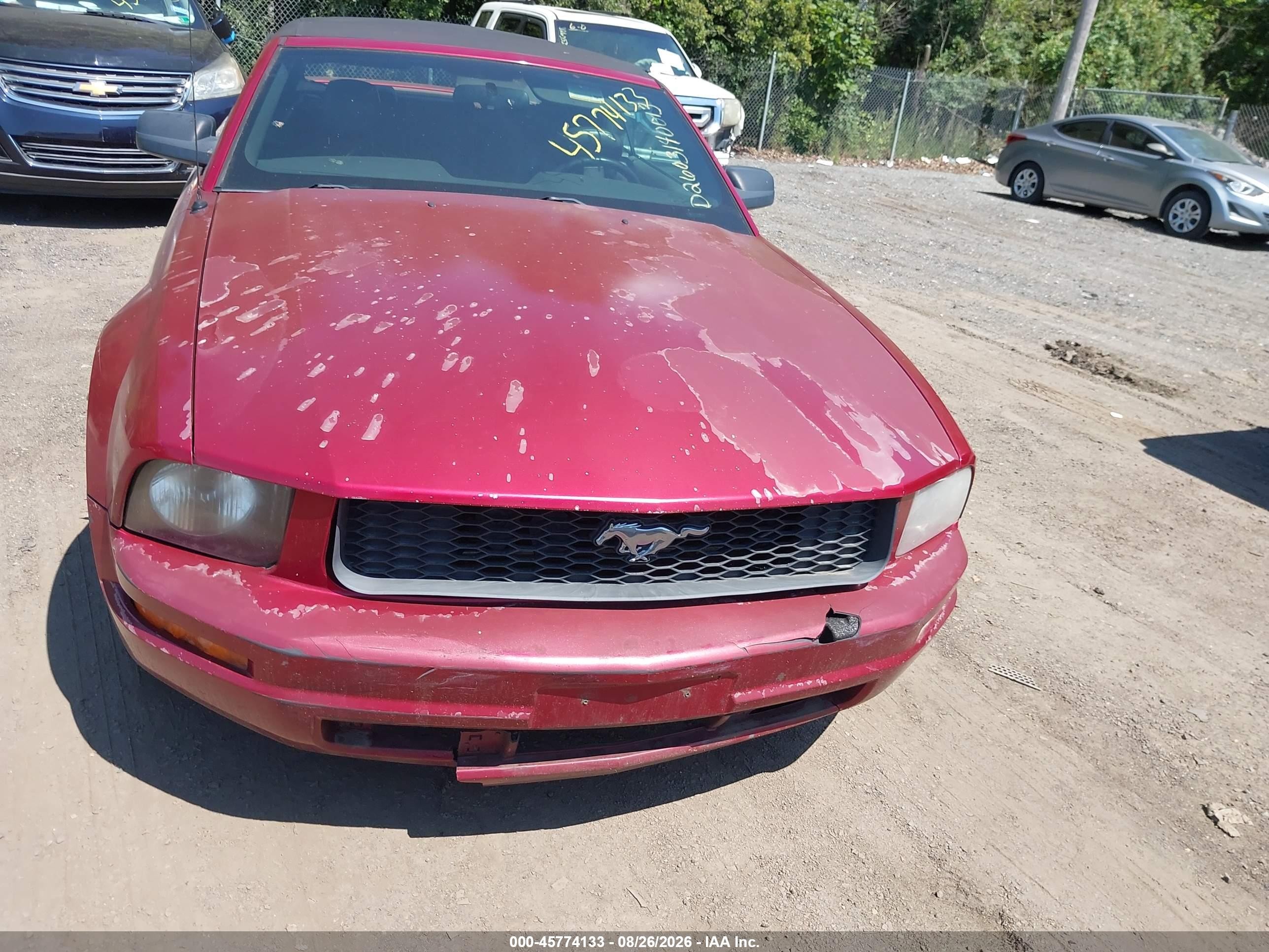 2007 Ford Mustang V6 Deluxe/v6 Premium Бордовый vin: 1ZVFT84N575355178